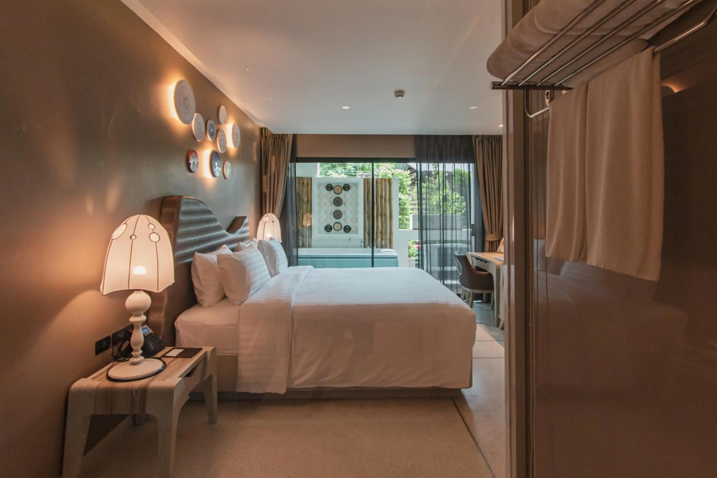 Bed in Rachabhura Hotel