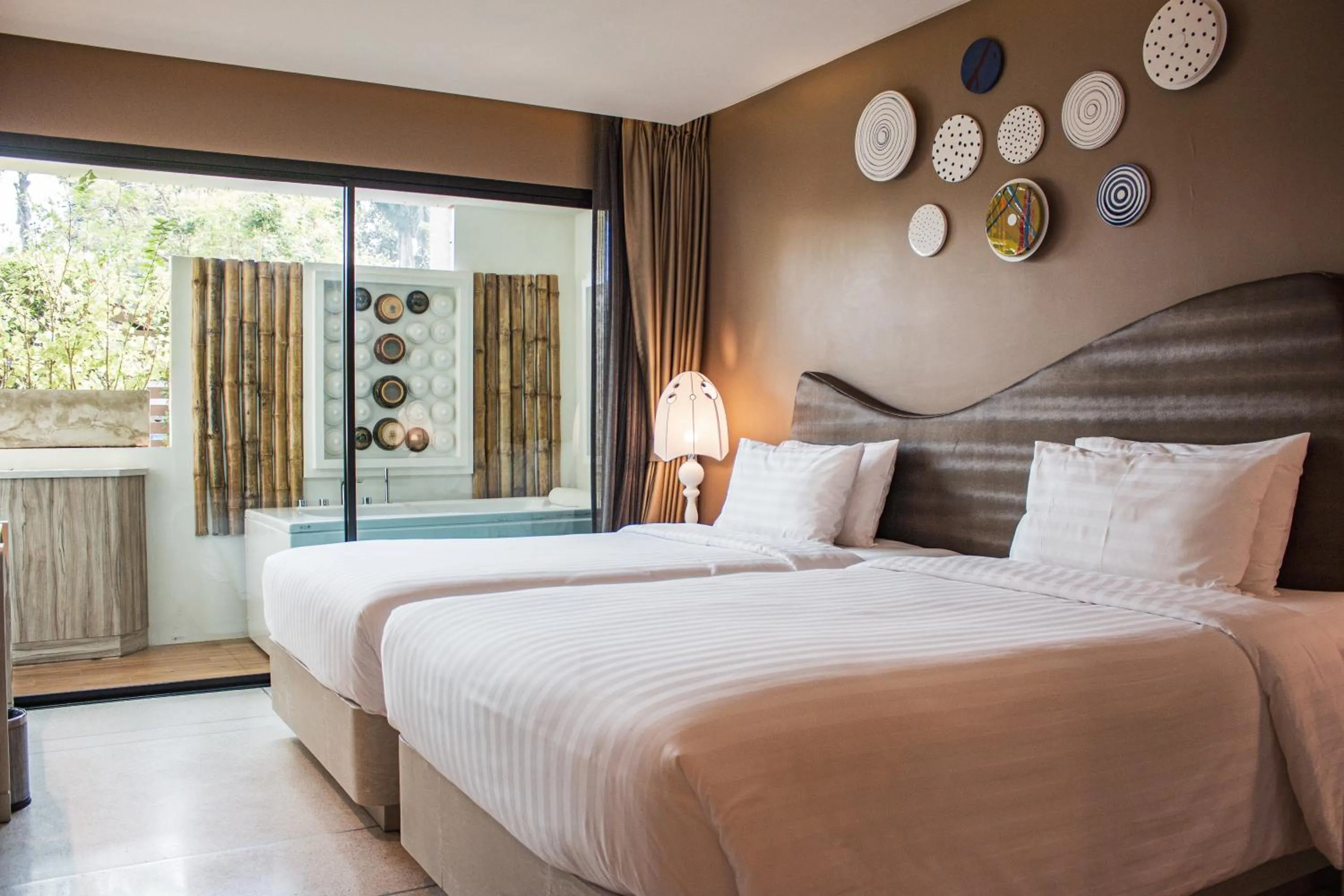 Bed in Rachabhura Hotel