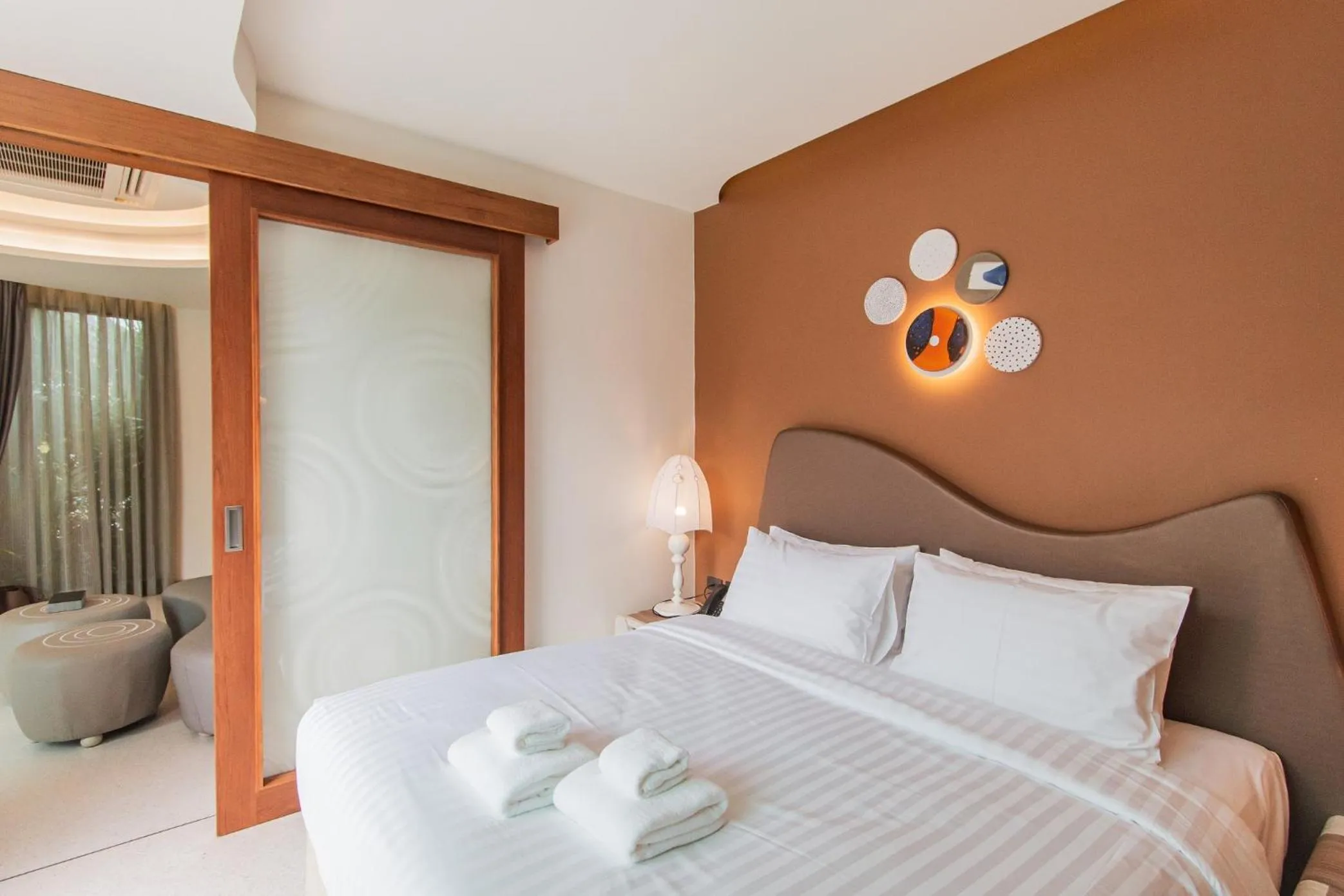 Bed in Rachabhura Hotel