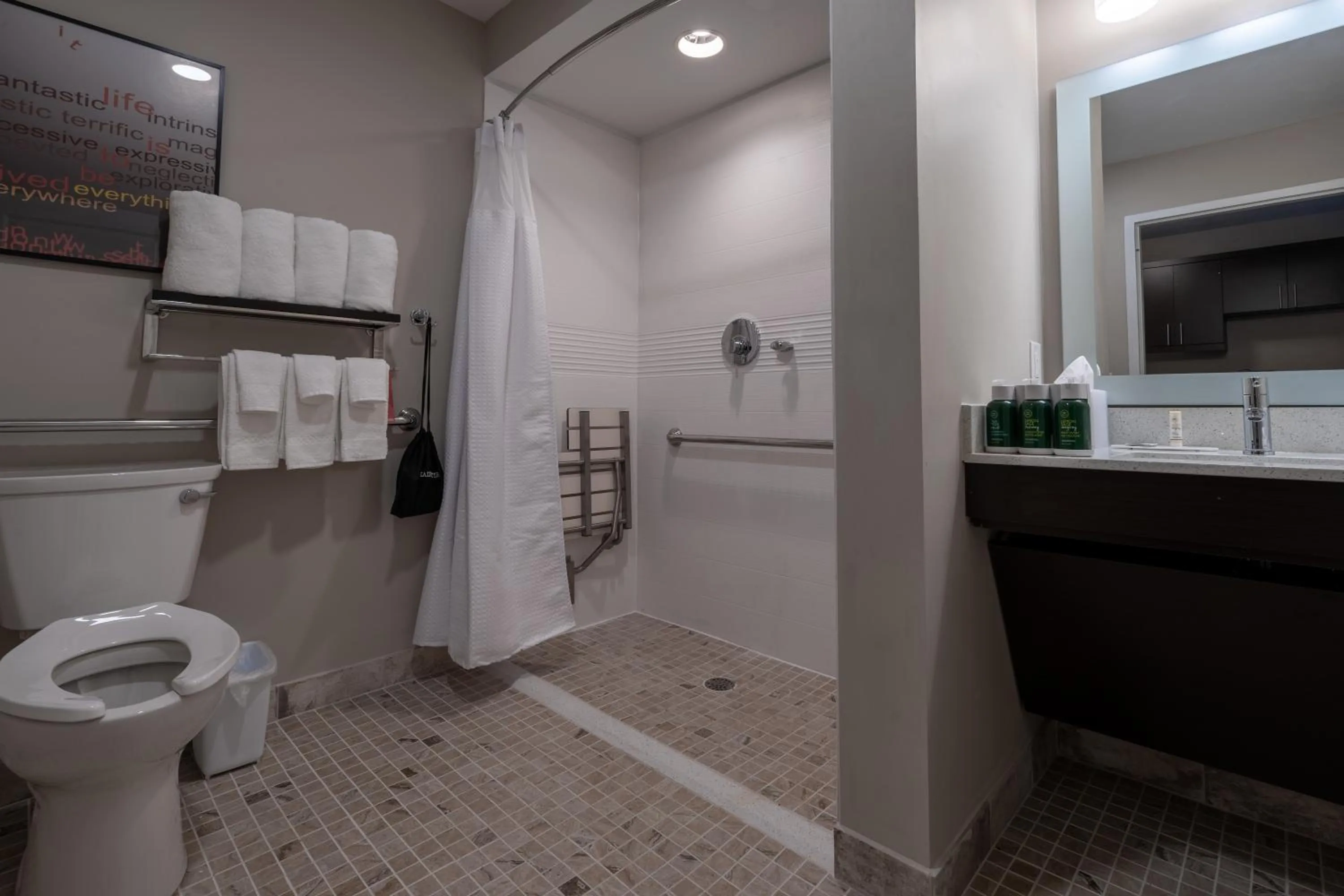 Shower in TownePlace Suites by Marriott Clinton