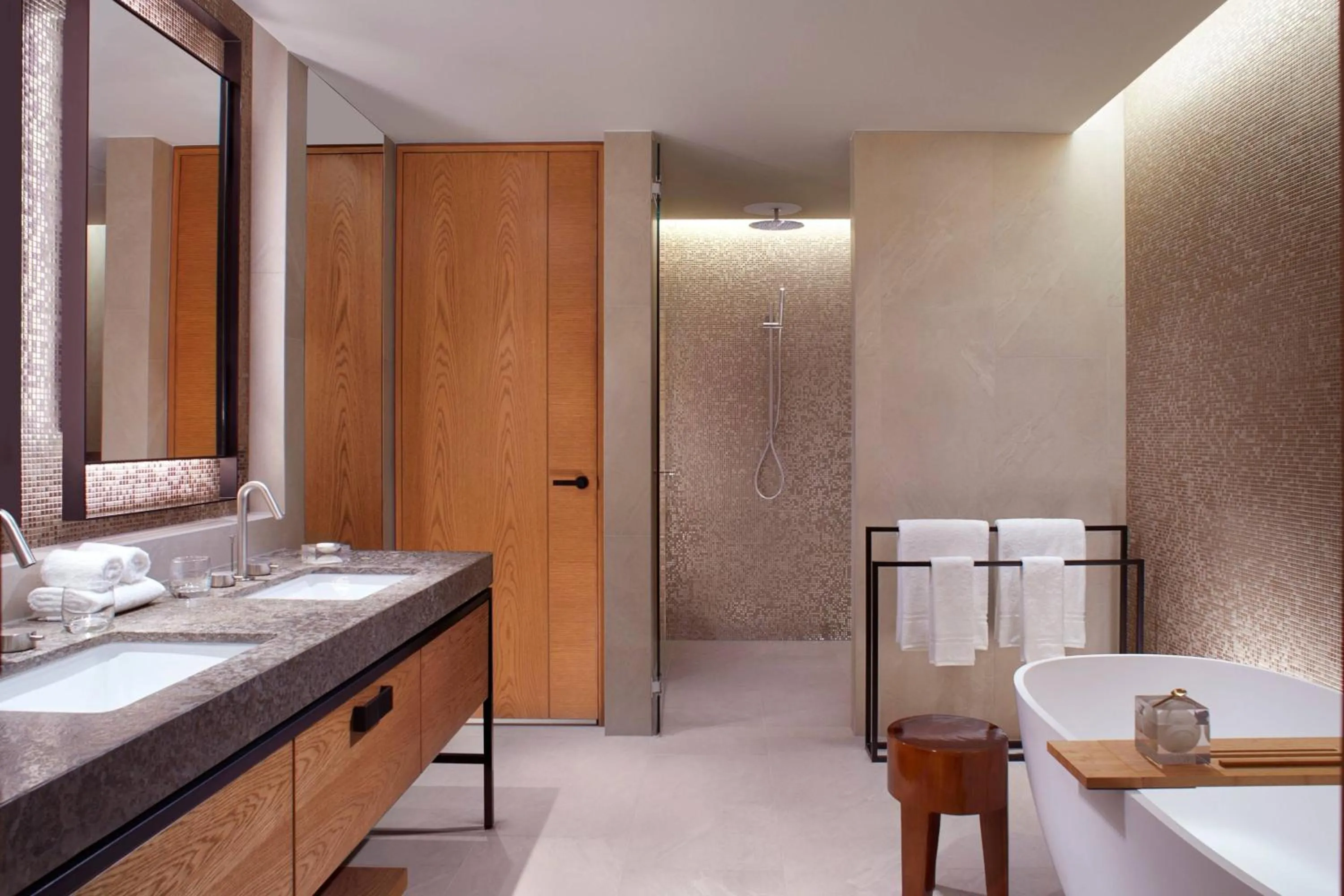Bathroom, Bed in The Ritz-Carlton, Perth