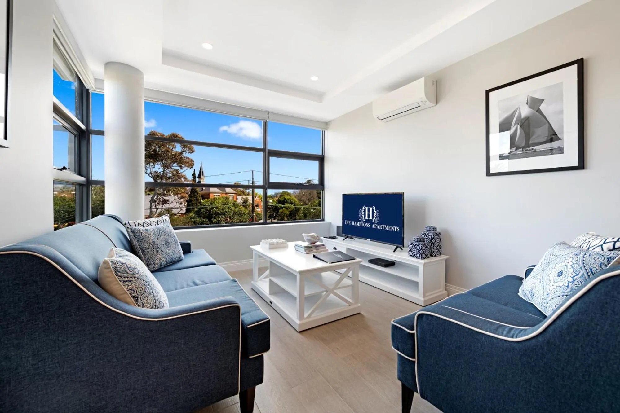 Living room in The Hamptons Apartments - St Kilda