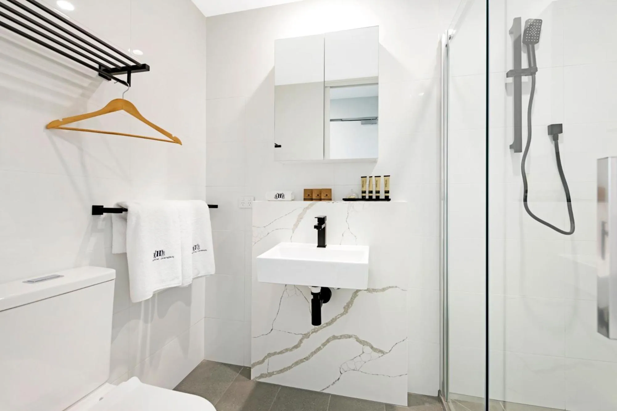 Shower in The Hamptons Apartments - St Kilda