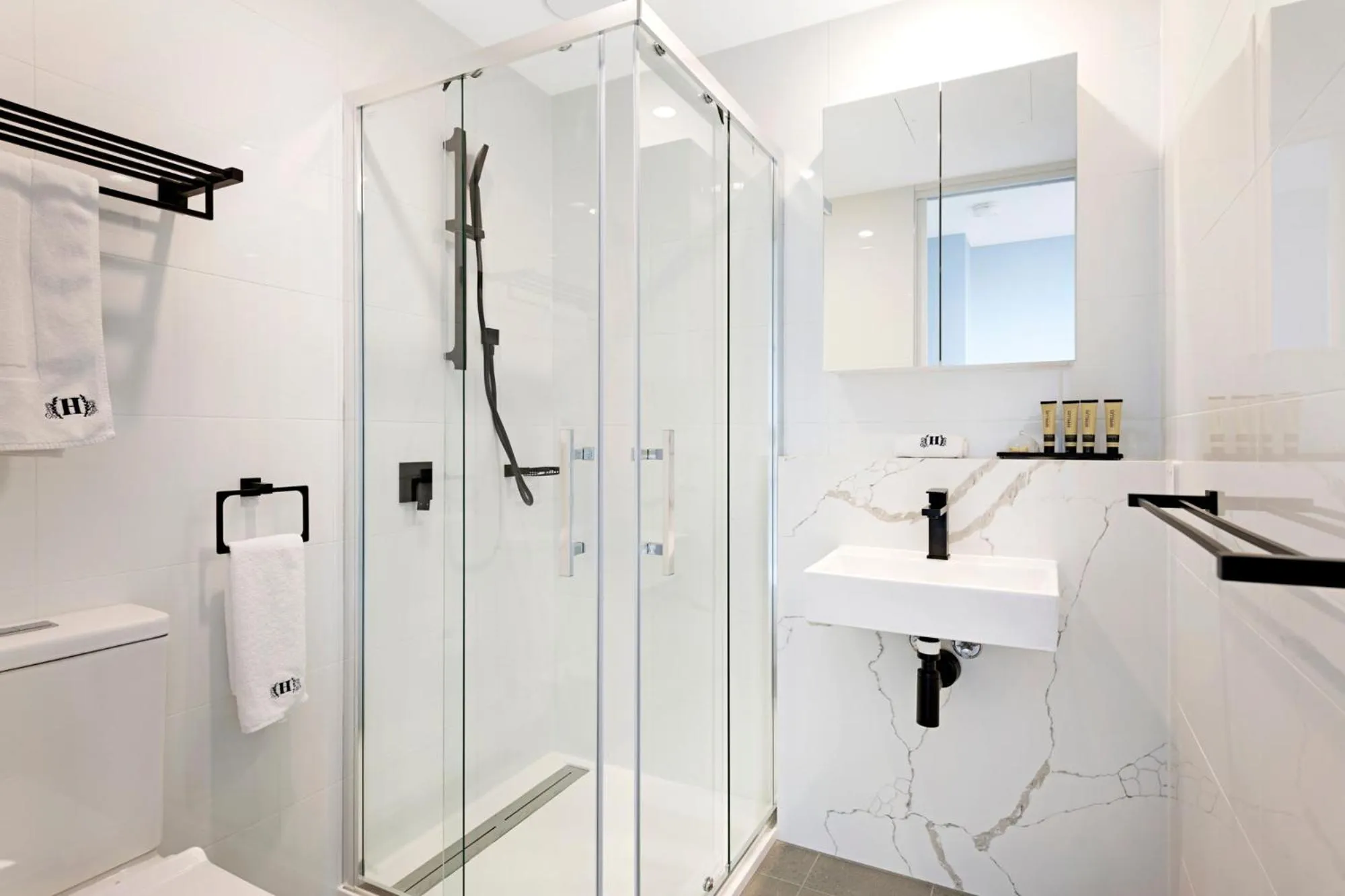 Bathroom in The Hamptons Apartments - St Kilda