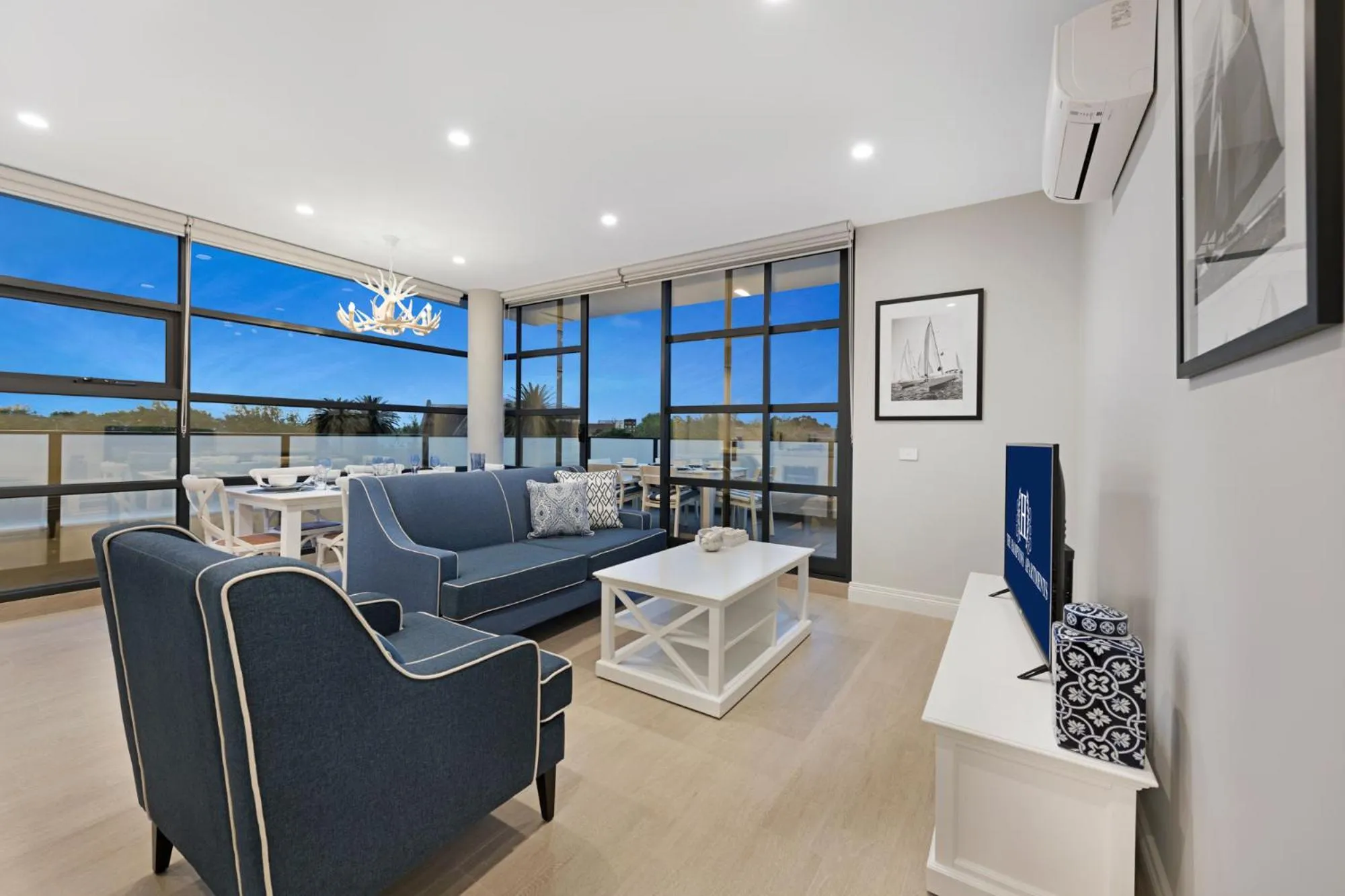 Living room in The Hamptons Apartments - St Kilda