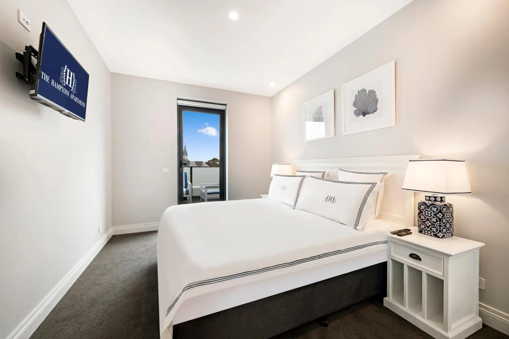 Bedroom, Bed in The Hamptons Apartments - St Kilda