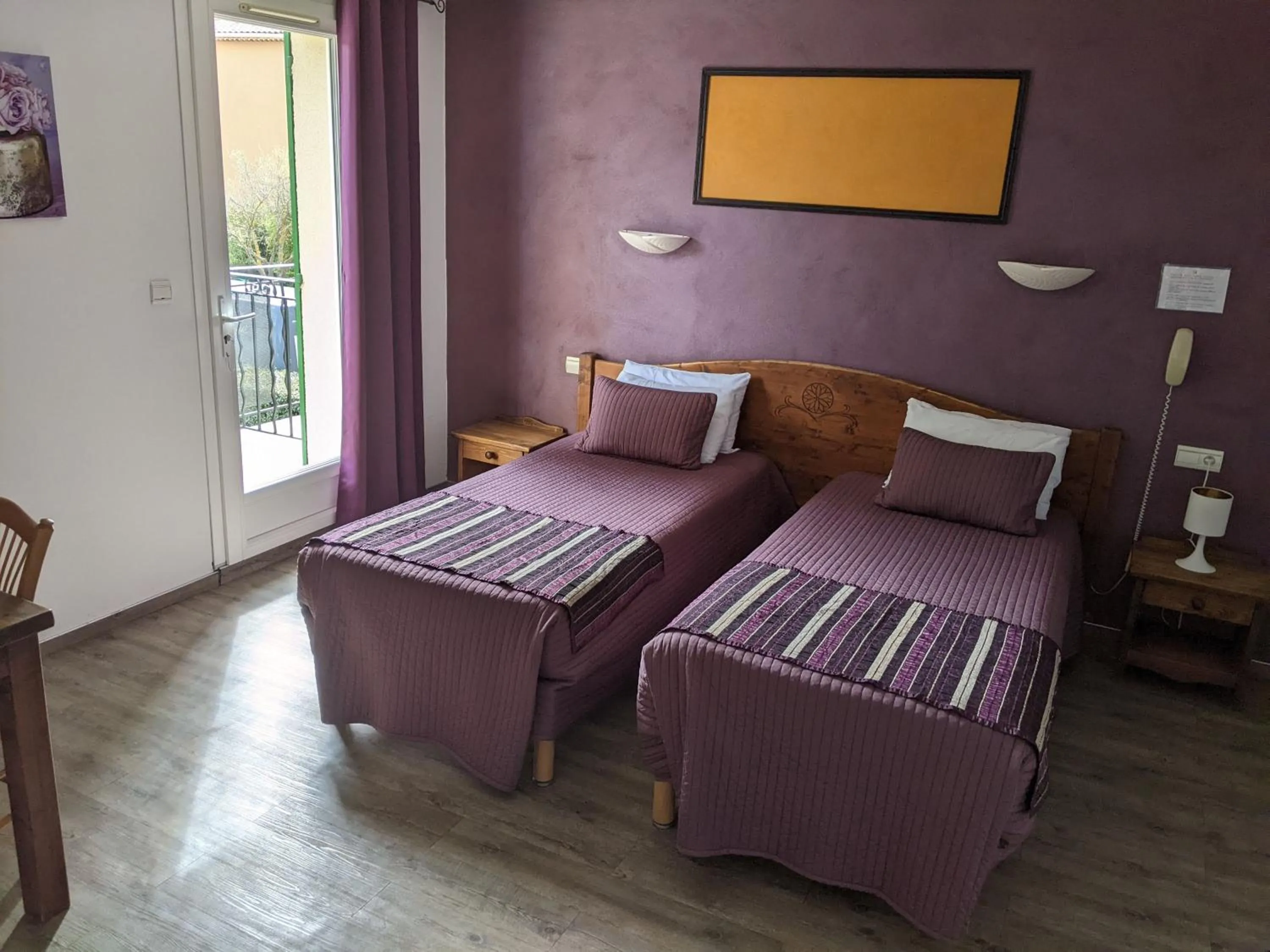 Bedroom, Bed in Hôtel Le Pradet