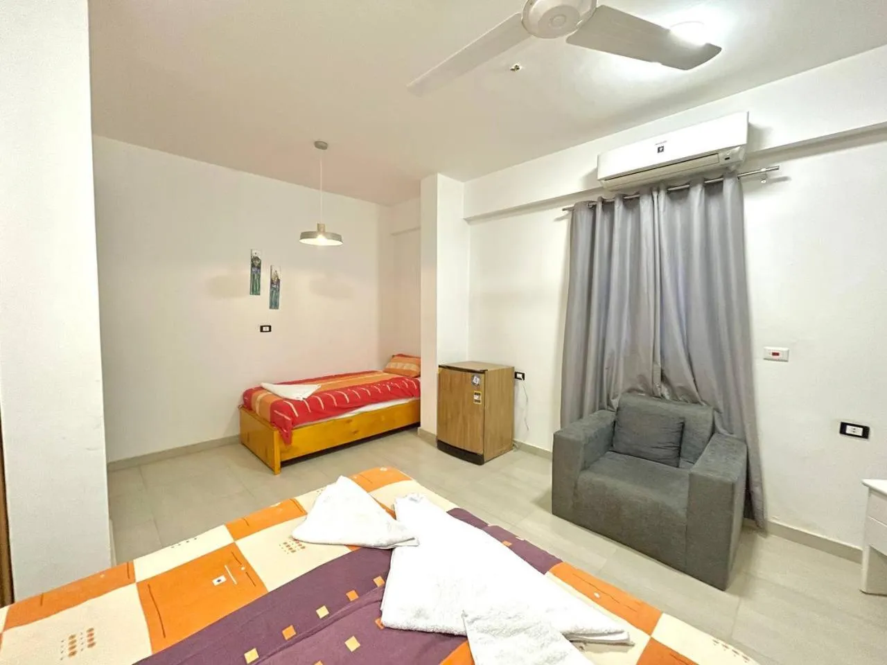 air conditioner, Bed in Nile Panorama Hotel & Restaurant