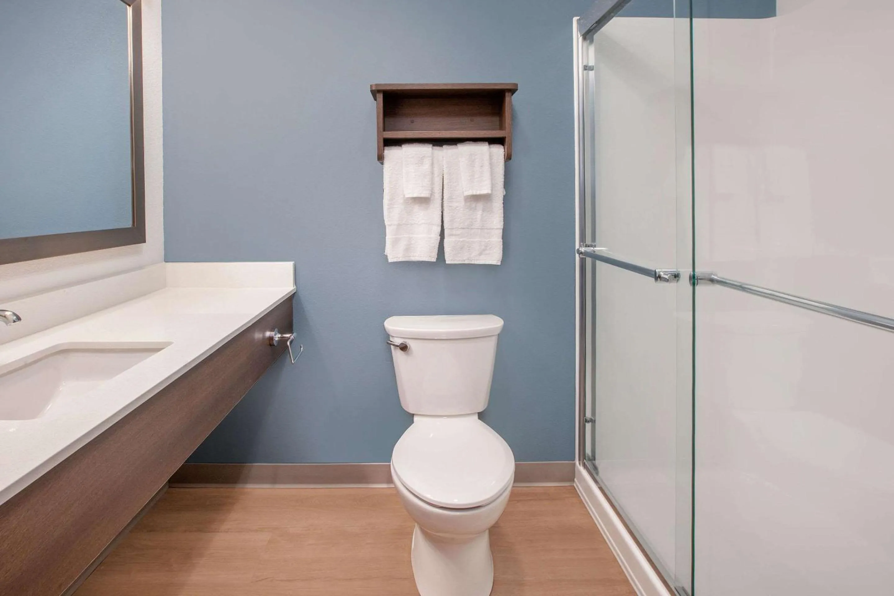 Bathroom in WoodSpring Suites Quantico