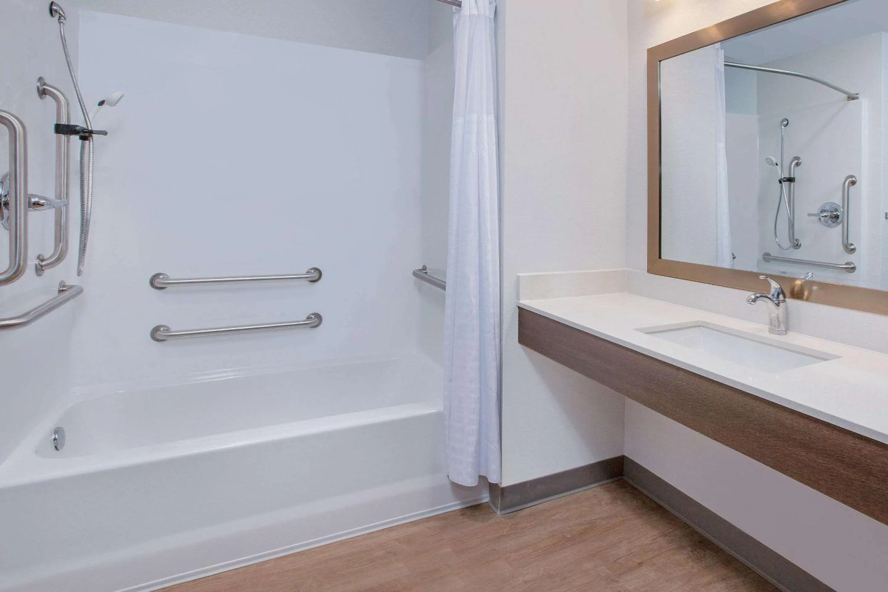 Bathroom in WoodSpring Suites Washington DC Northeast Greenbelt