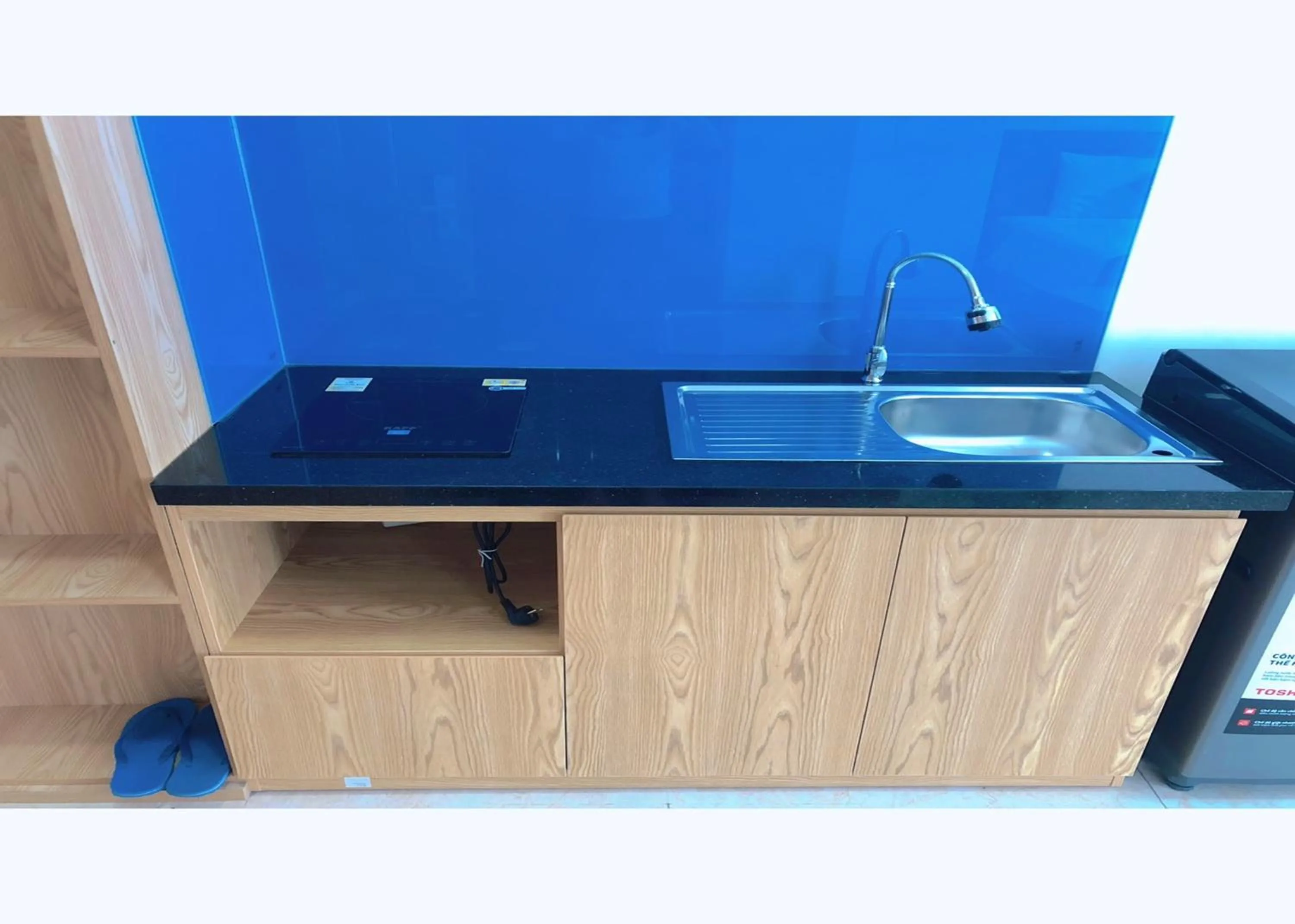 Kitchen or kitchenette in Blue-S Hotel & Apartment