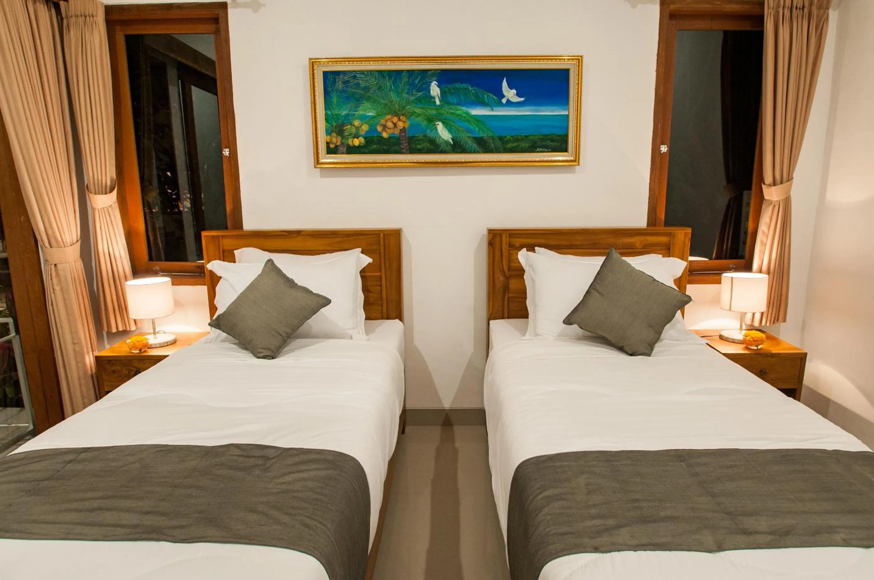Bed in Flamboyant Villa Ubud