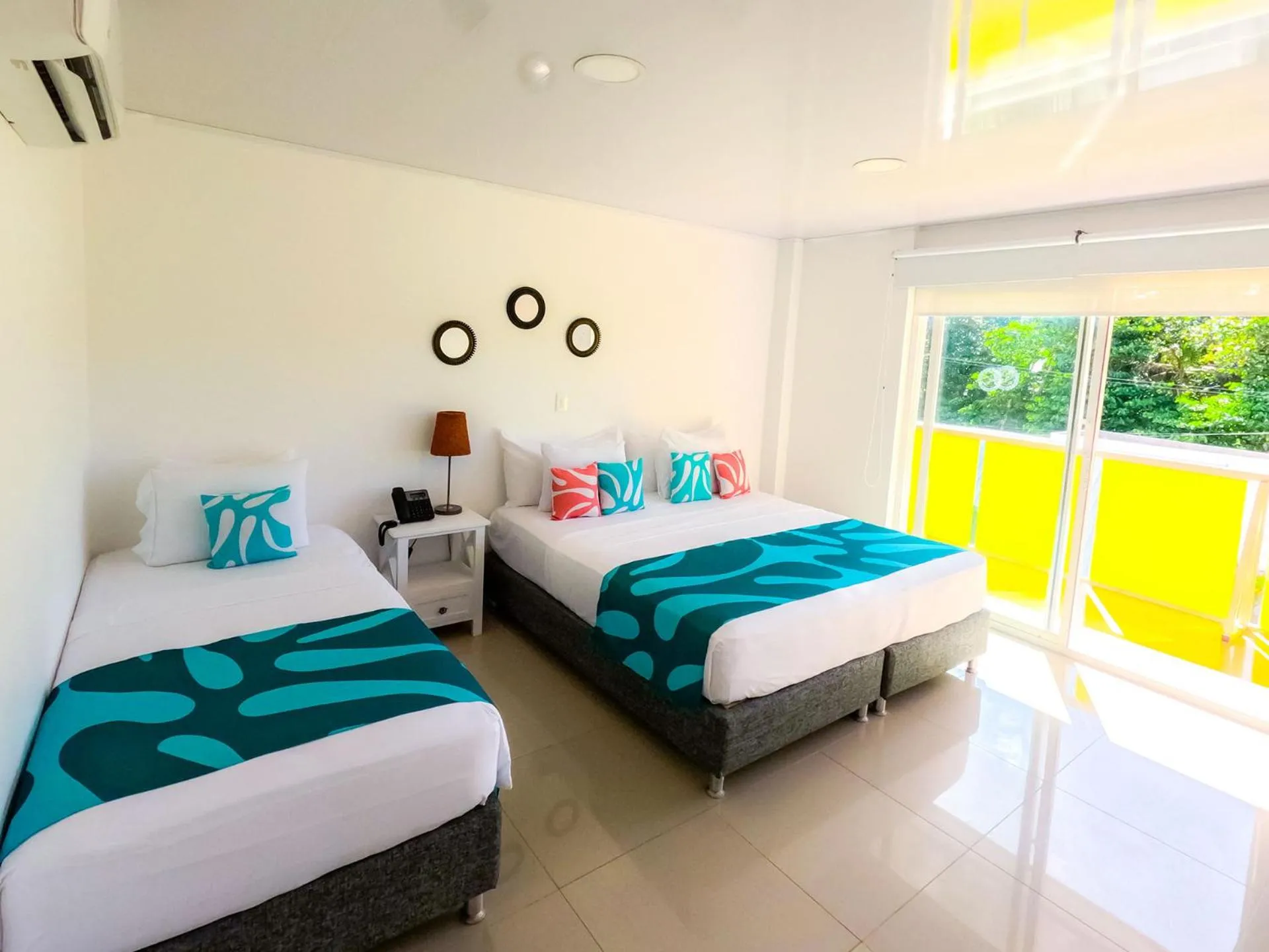 Bed in Hotel Caribbean Coral