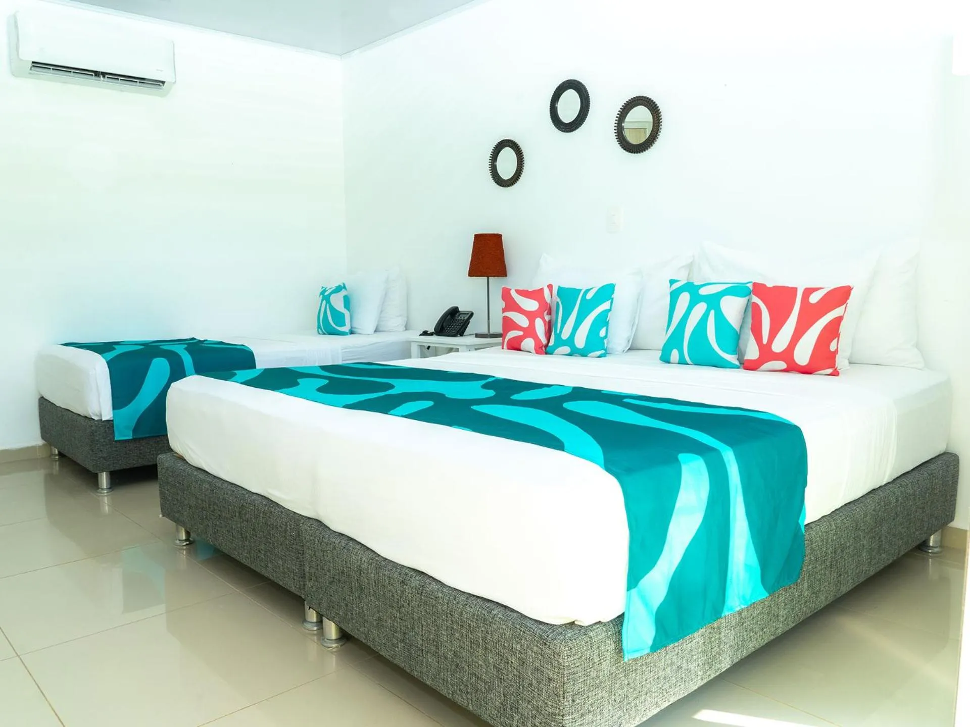 Bed in Hotel Caribbean Coral