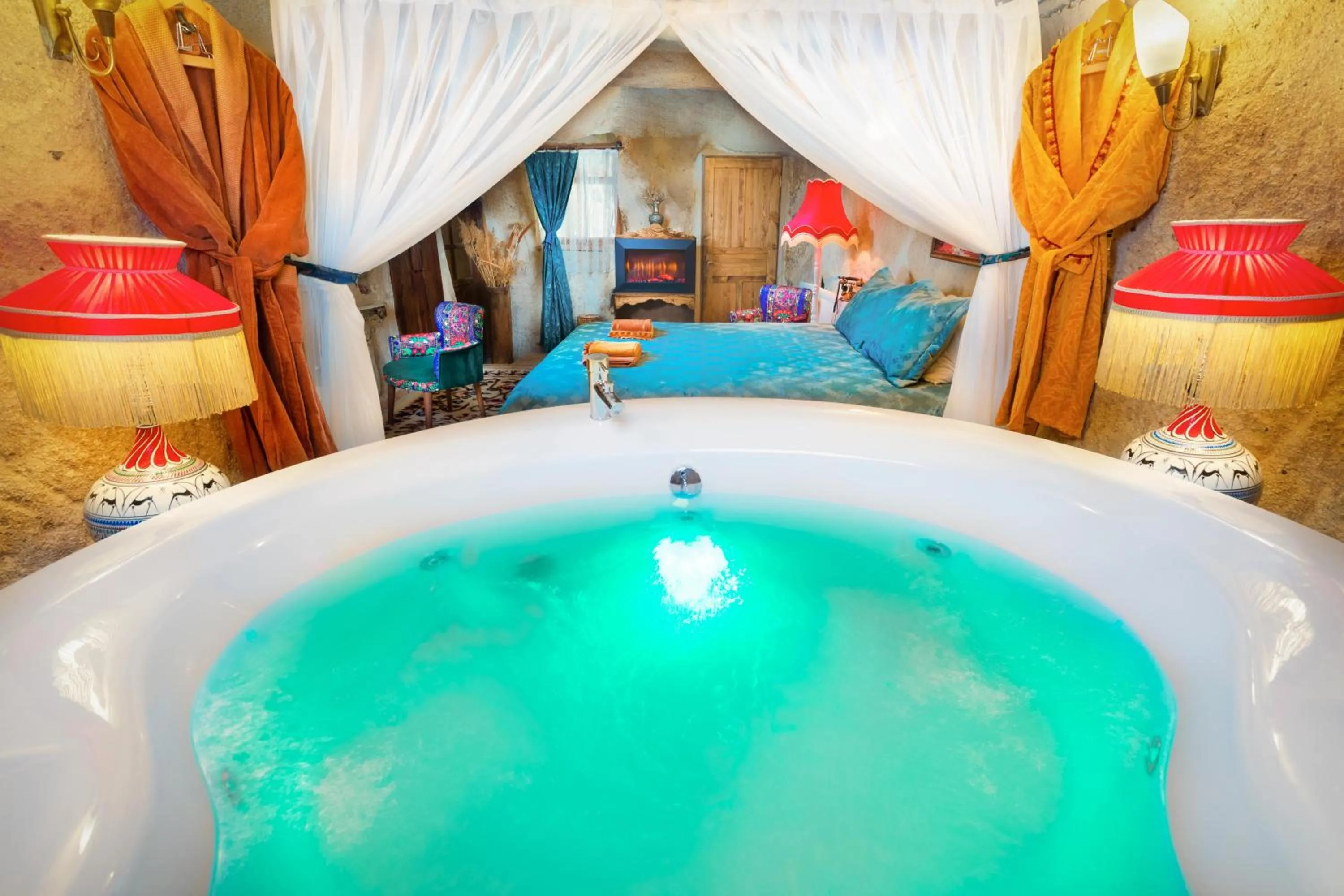 Bed in Cappadocia Splendid Cave Hotel