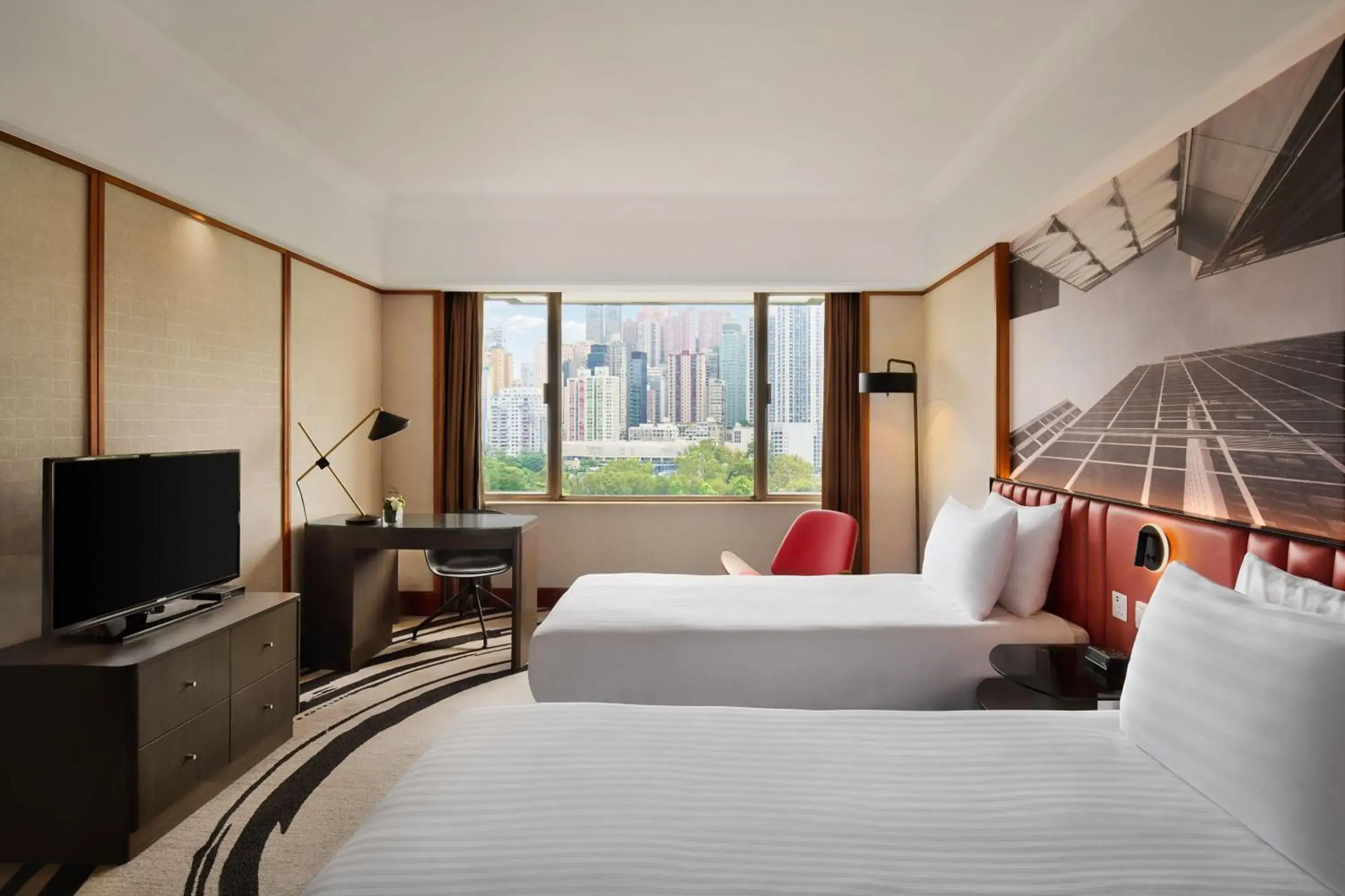 Deluxe Twin Room with Panoramic View in The Park Lane Hong Kong, Autograph Collection Deluxe Twin Room with Panoramic View in The Park Lane Hong Kong, Autograph Collection