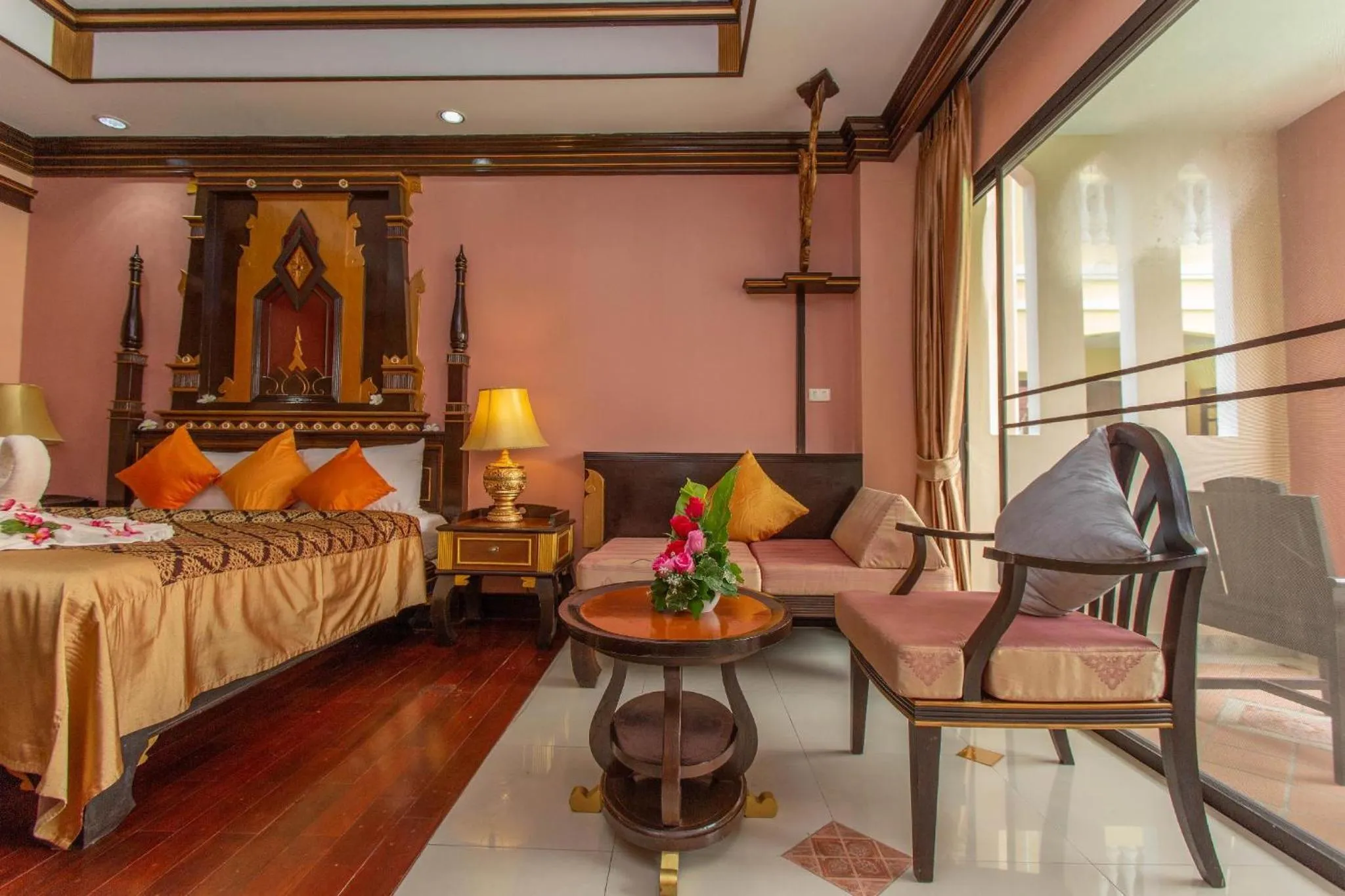 Living room in Ayodhaya Palace Beach Resort - SHA Plus certified