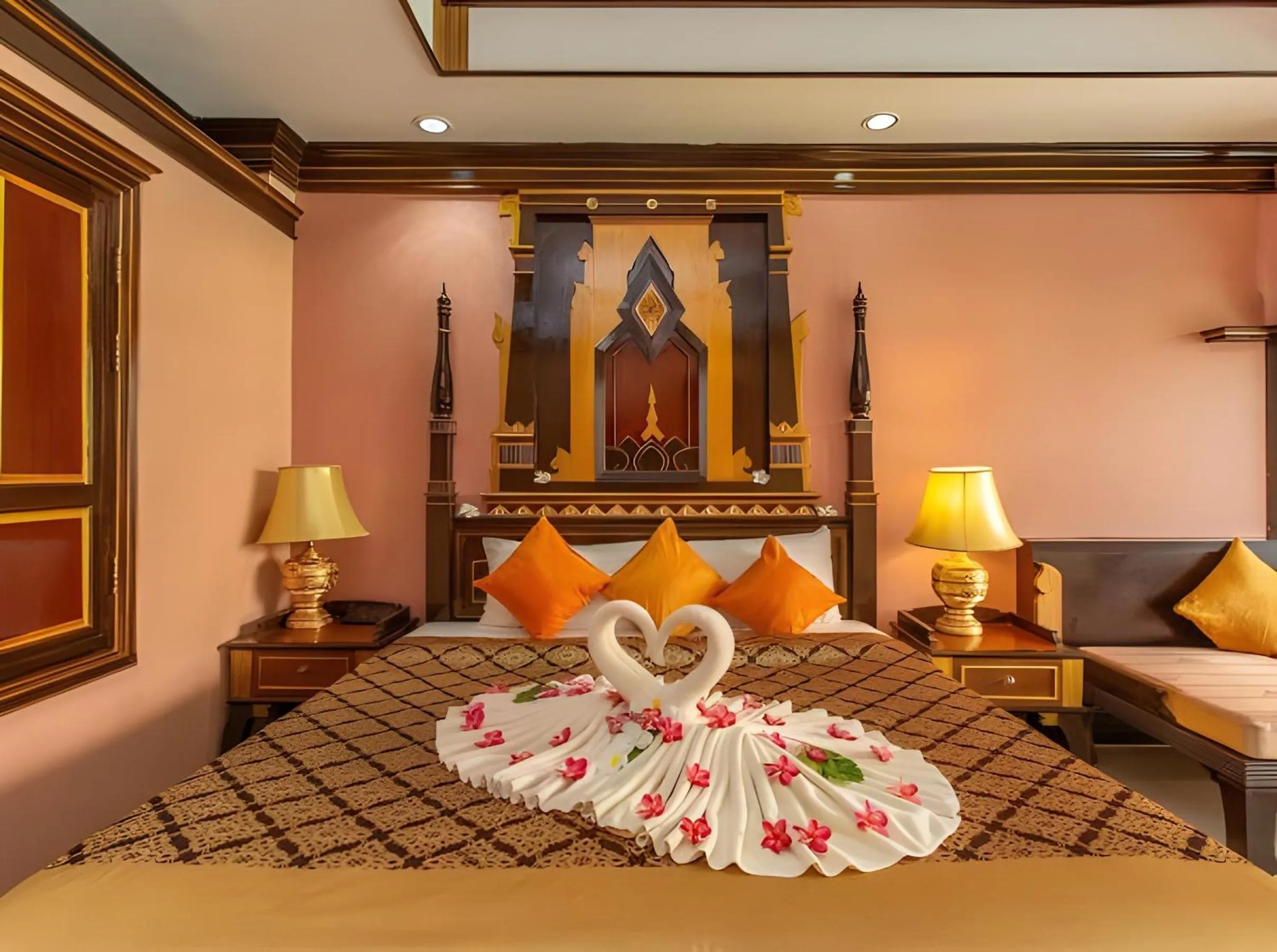 Bed in Ayodhaya Palace Beach Resort - SHA Plus certified
