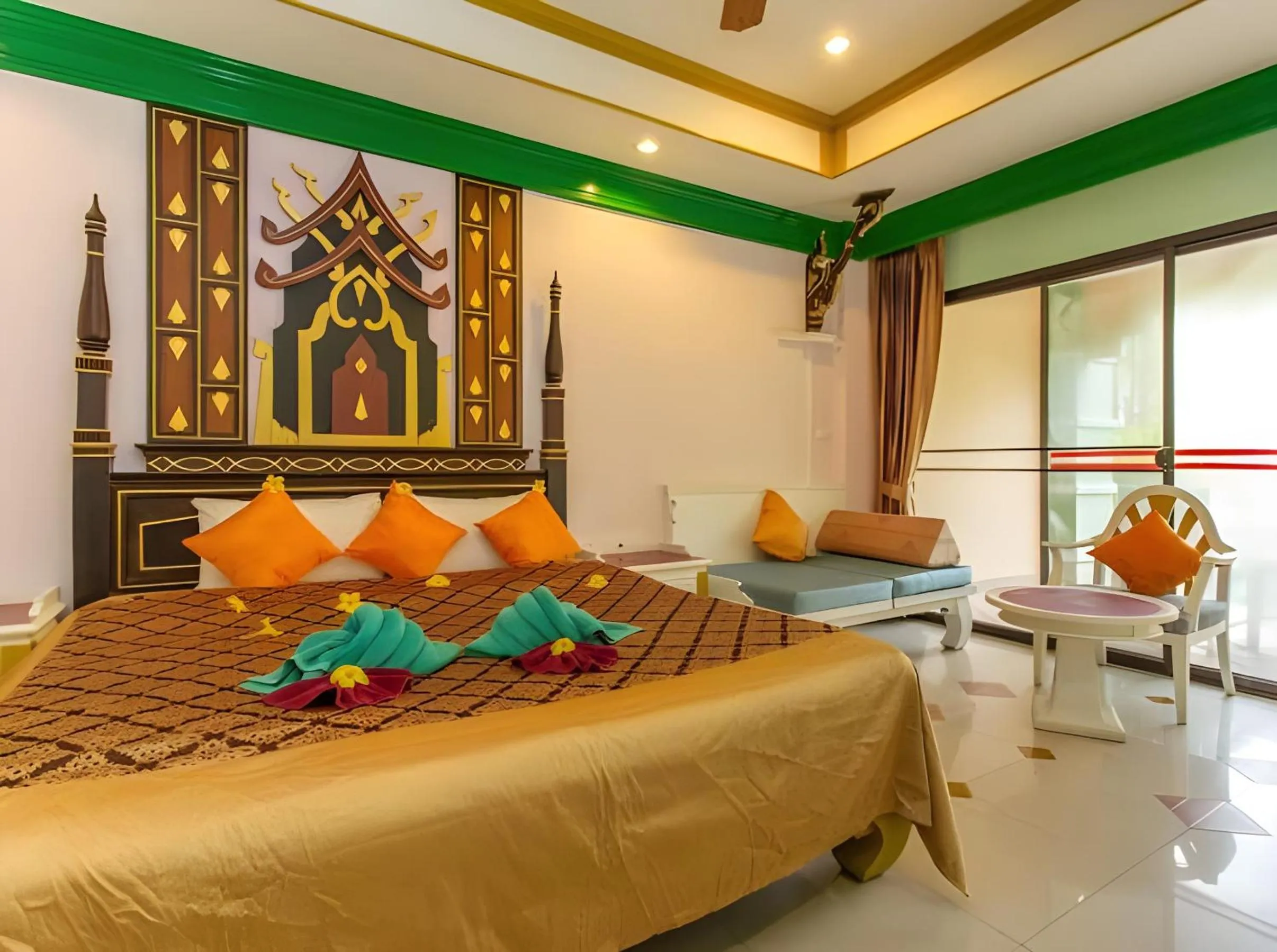 Bed in Ayodhaya Palace Beach Resort - SHA Plus certified