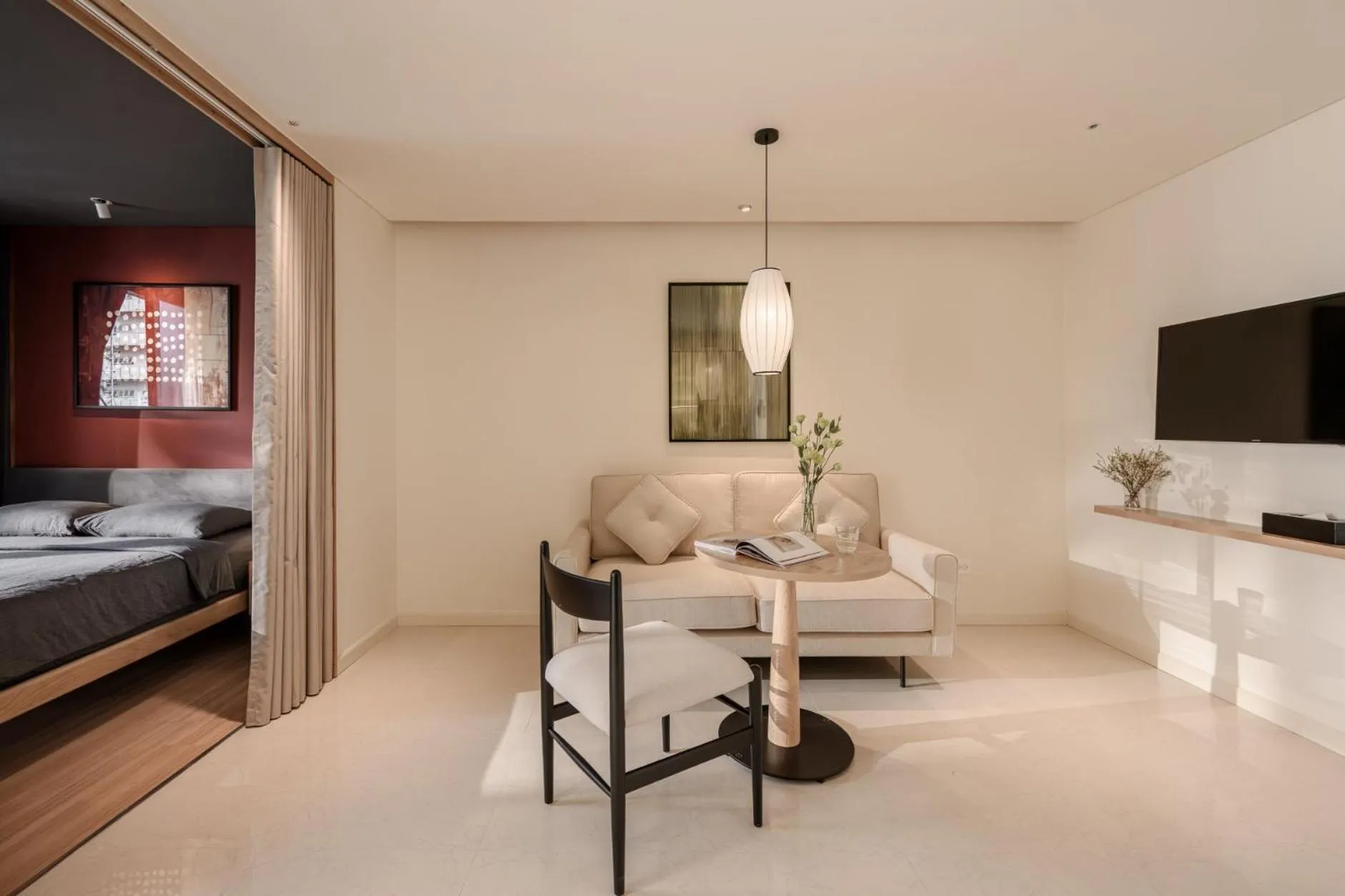 Seating area, Bed in Express by M Village Nguyễn Bỉnh Khiêm