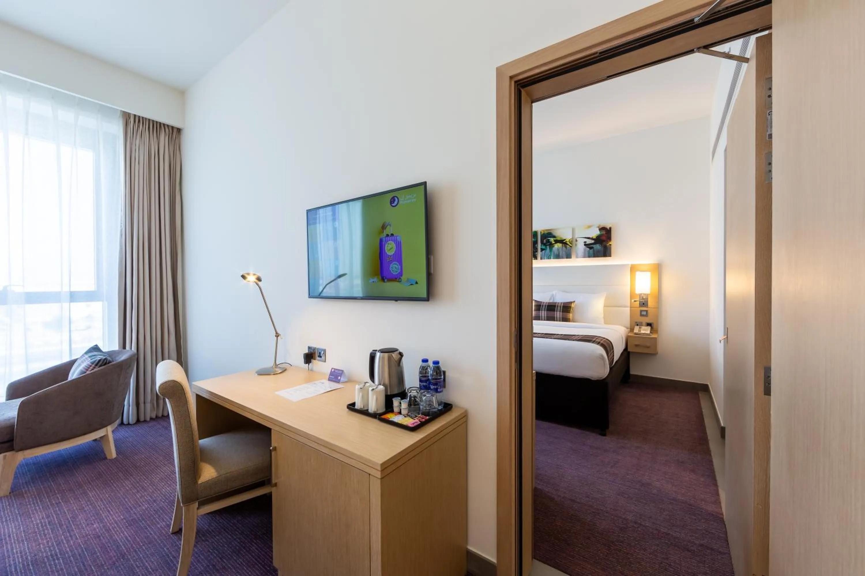 Bed in Premier Inn Dubai Dragon Mart