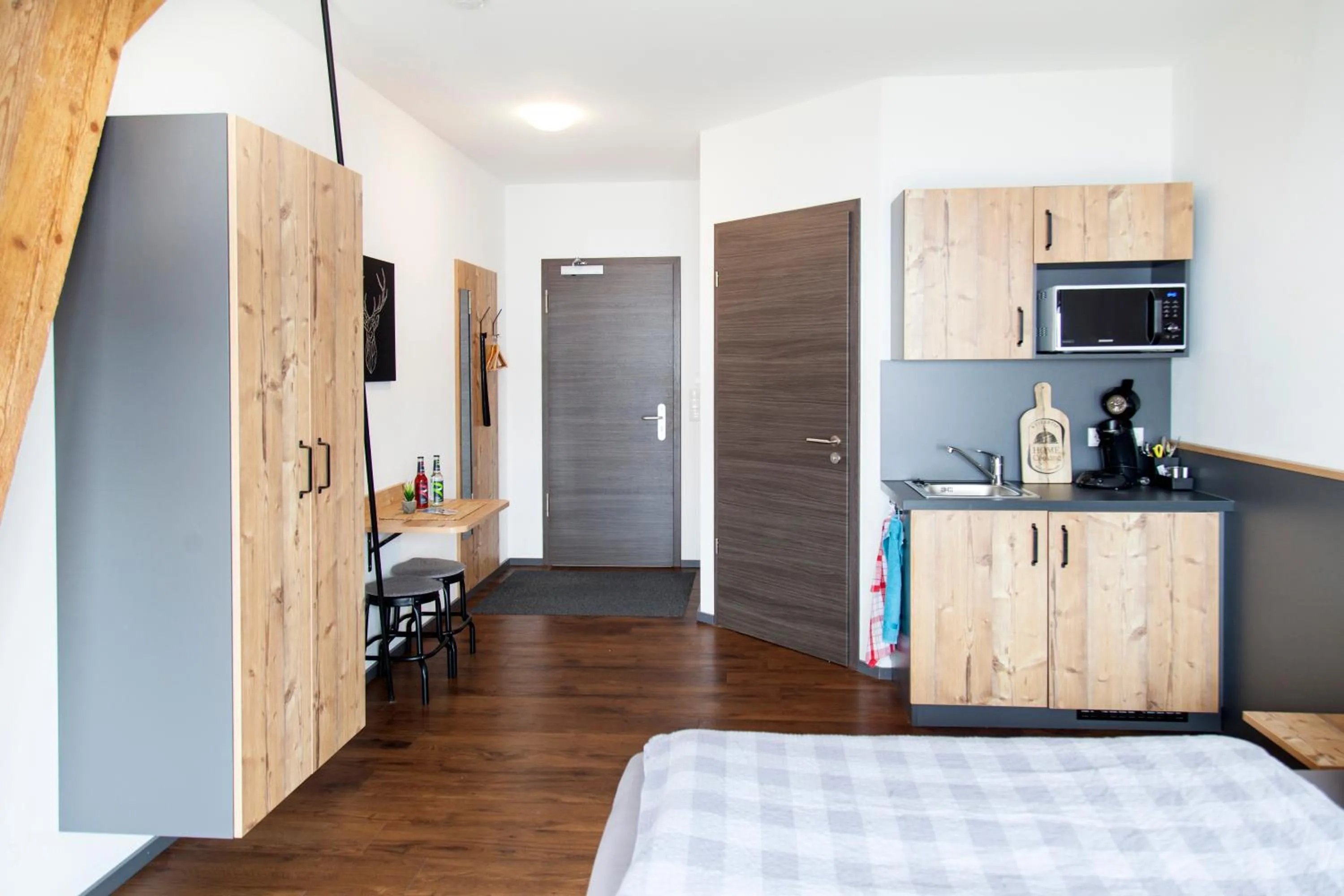 Coffee/tea facilities, Bed in Stadl-Appartements