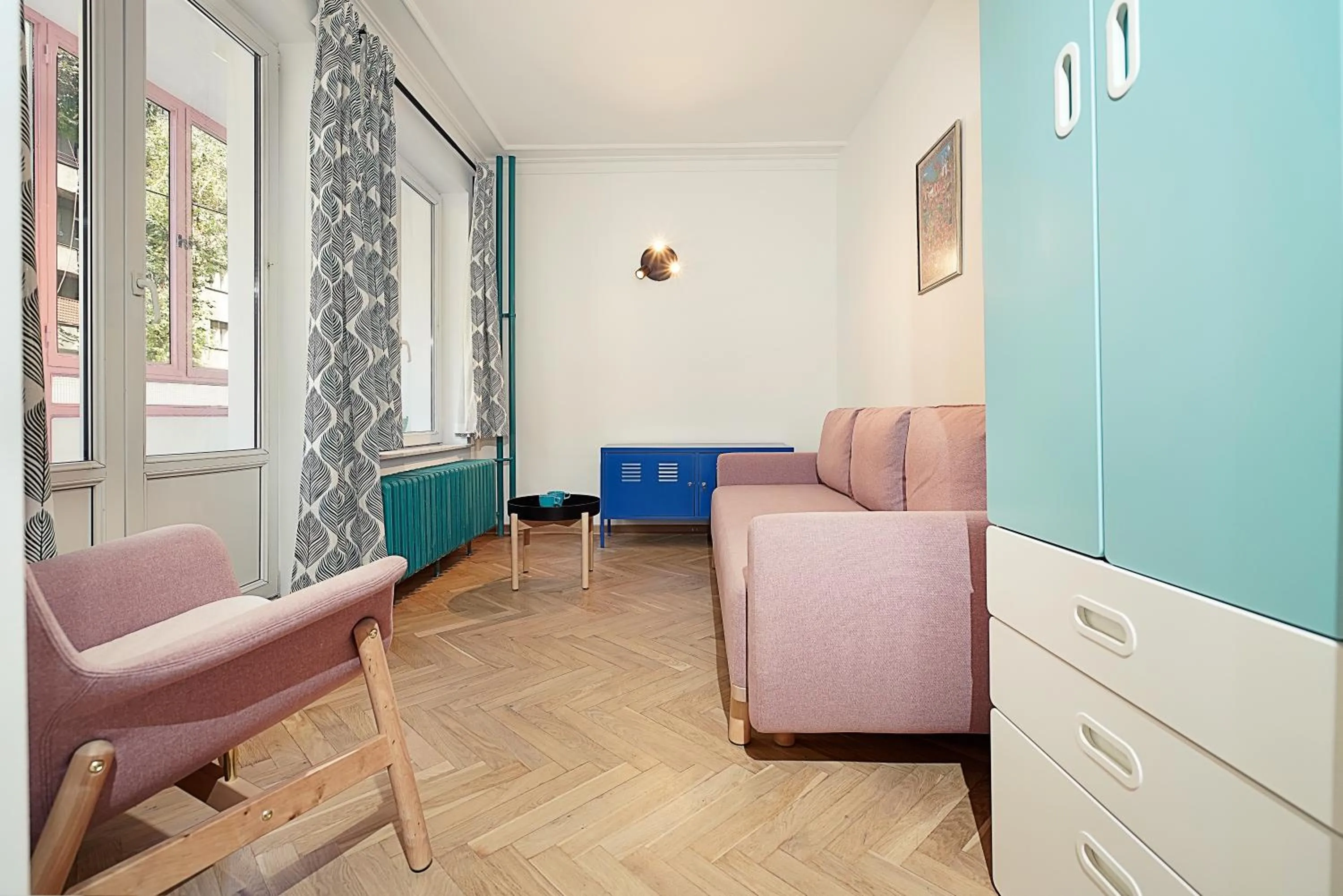 Communal lounge/ TV room in Tulum Apart Belgrade