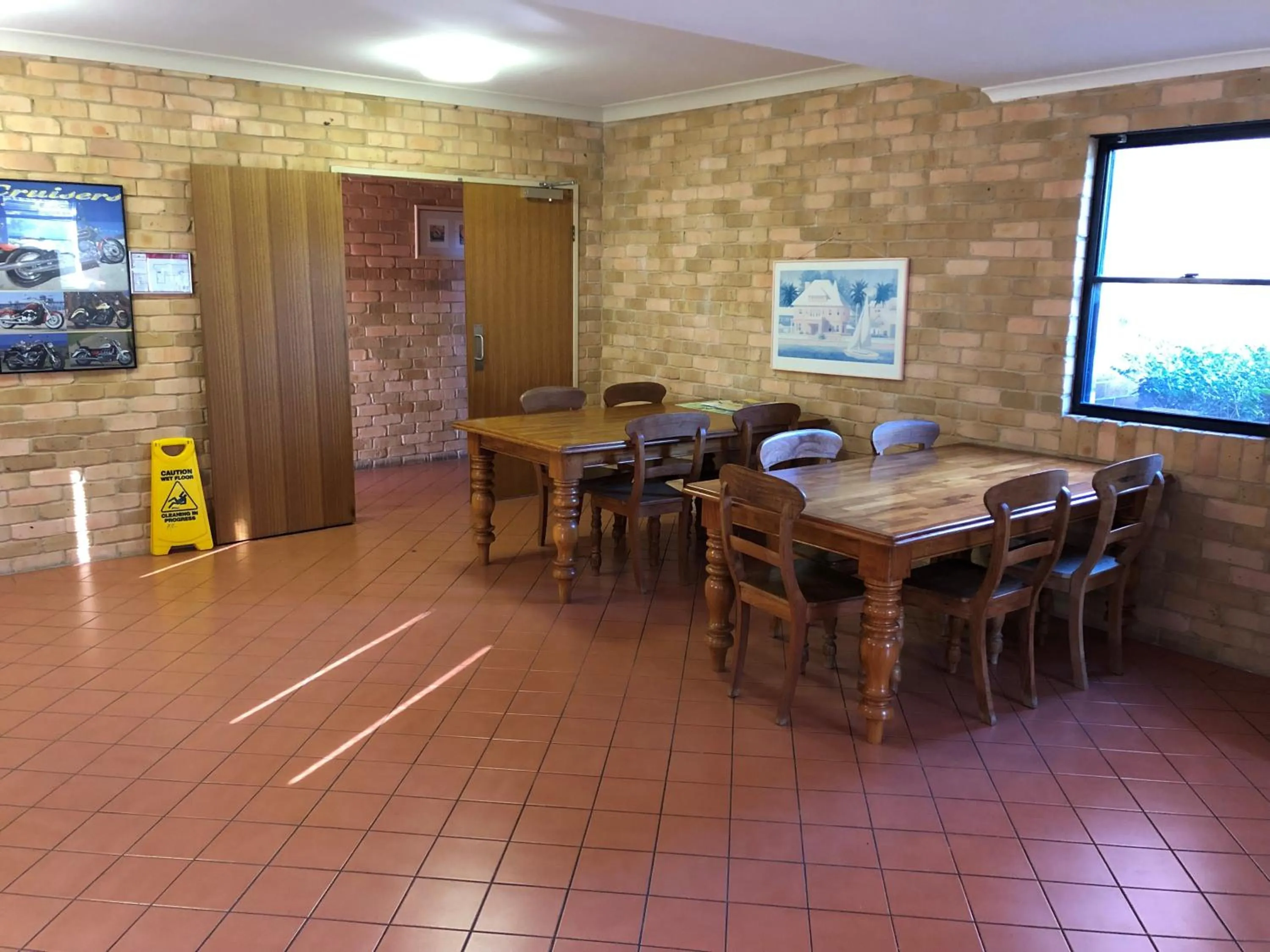Dining area in Hanbury Lodge