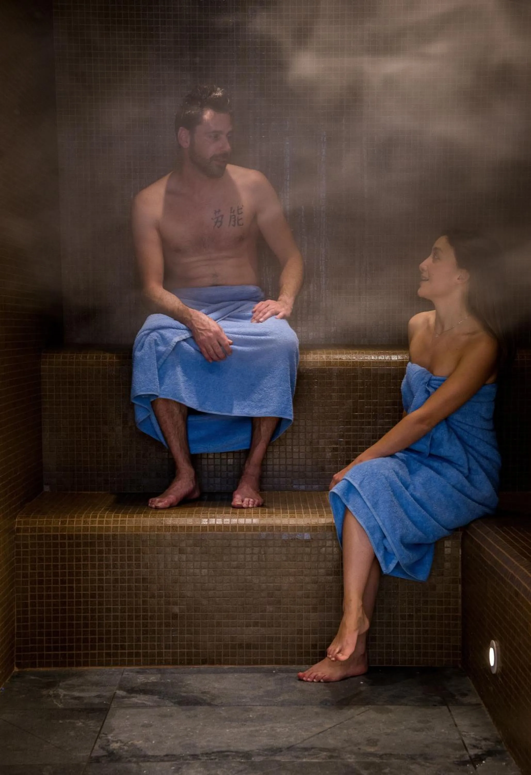 Steam room in Alpina Eclectic Hotel