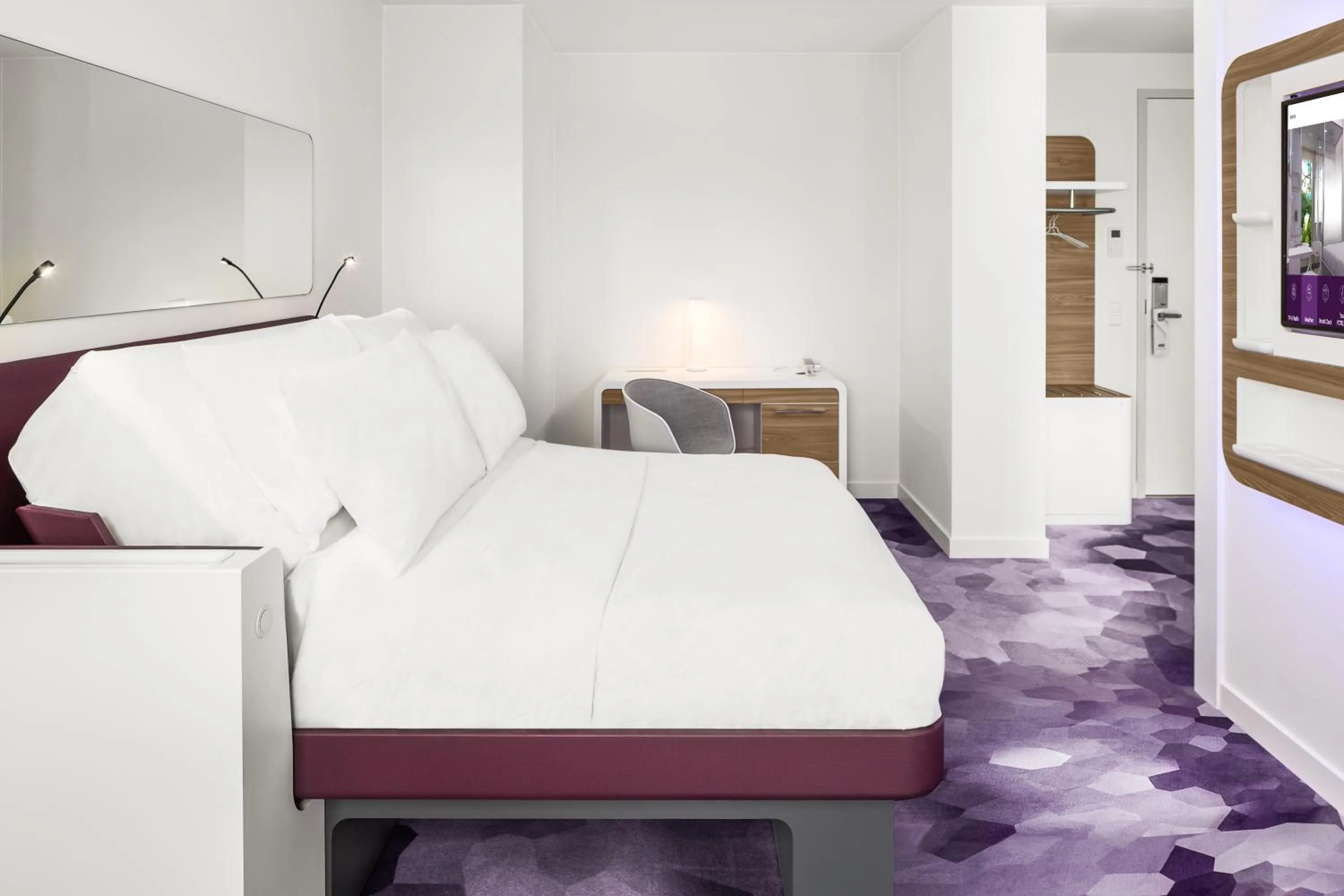 Bed in YOTEL Amsterdam