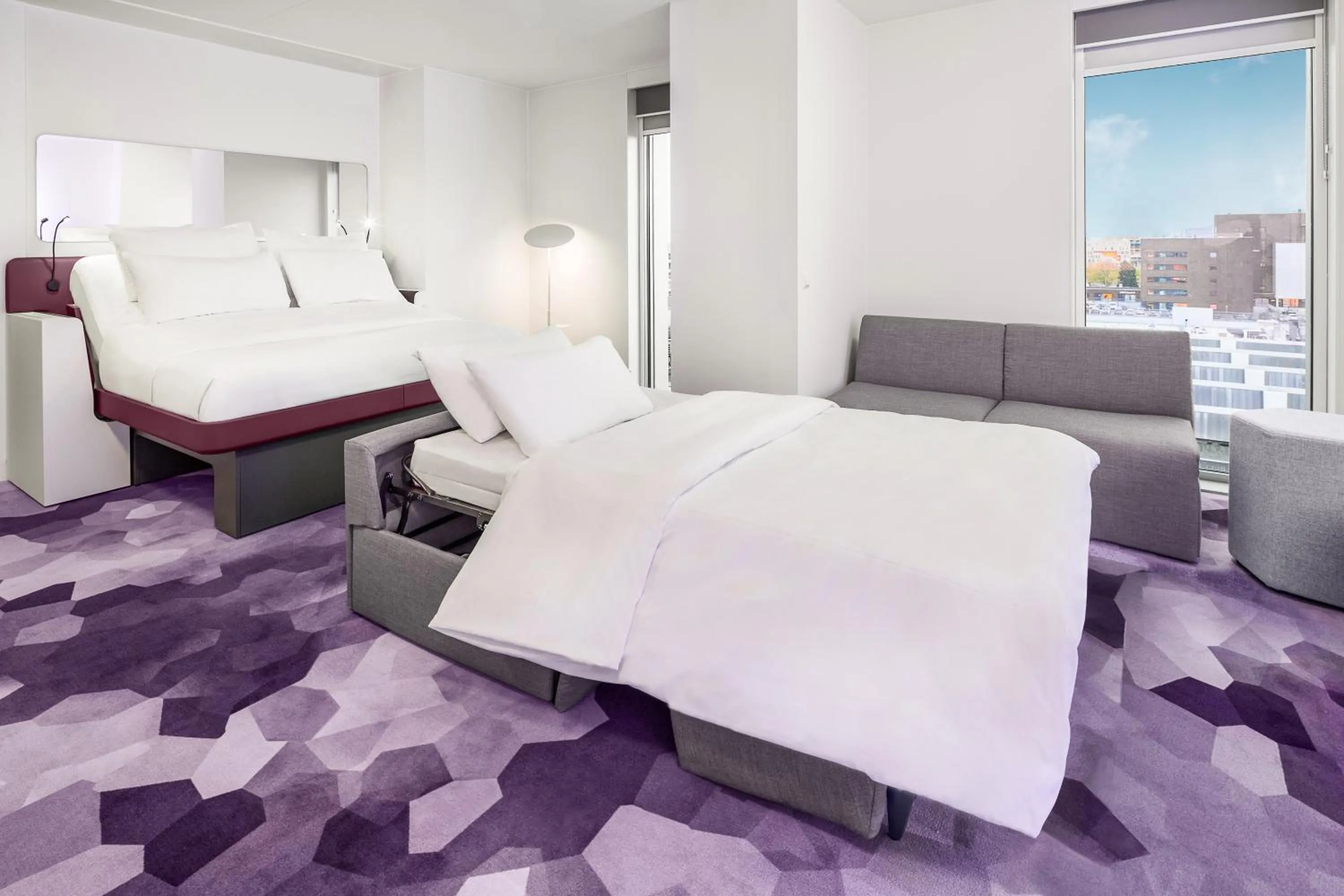 Bed in YOTEL Amsterdam