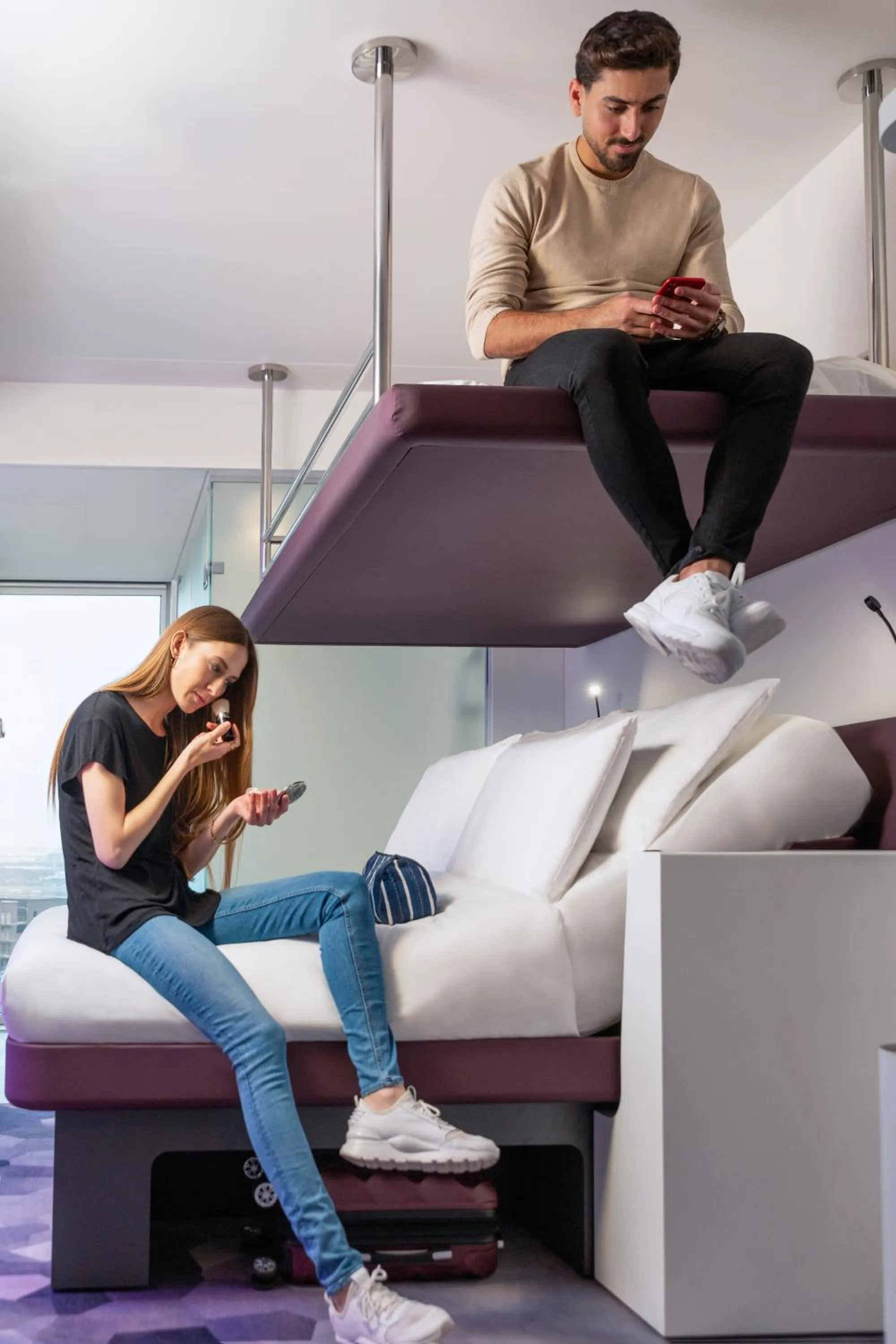 People in YOTEL Amsterdam