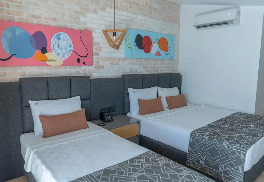 Bed in Laren Sea Side Hotel Spa