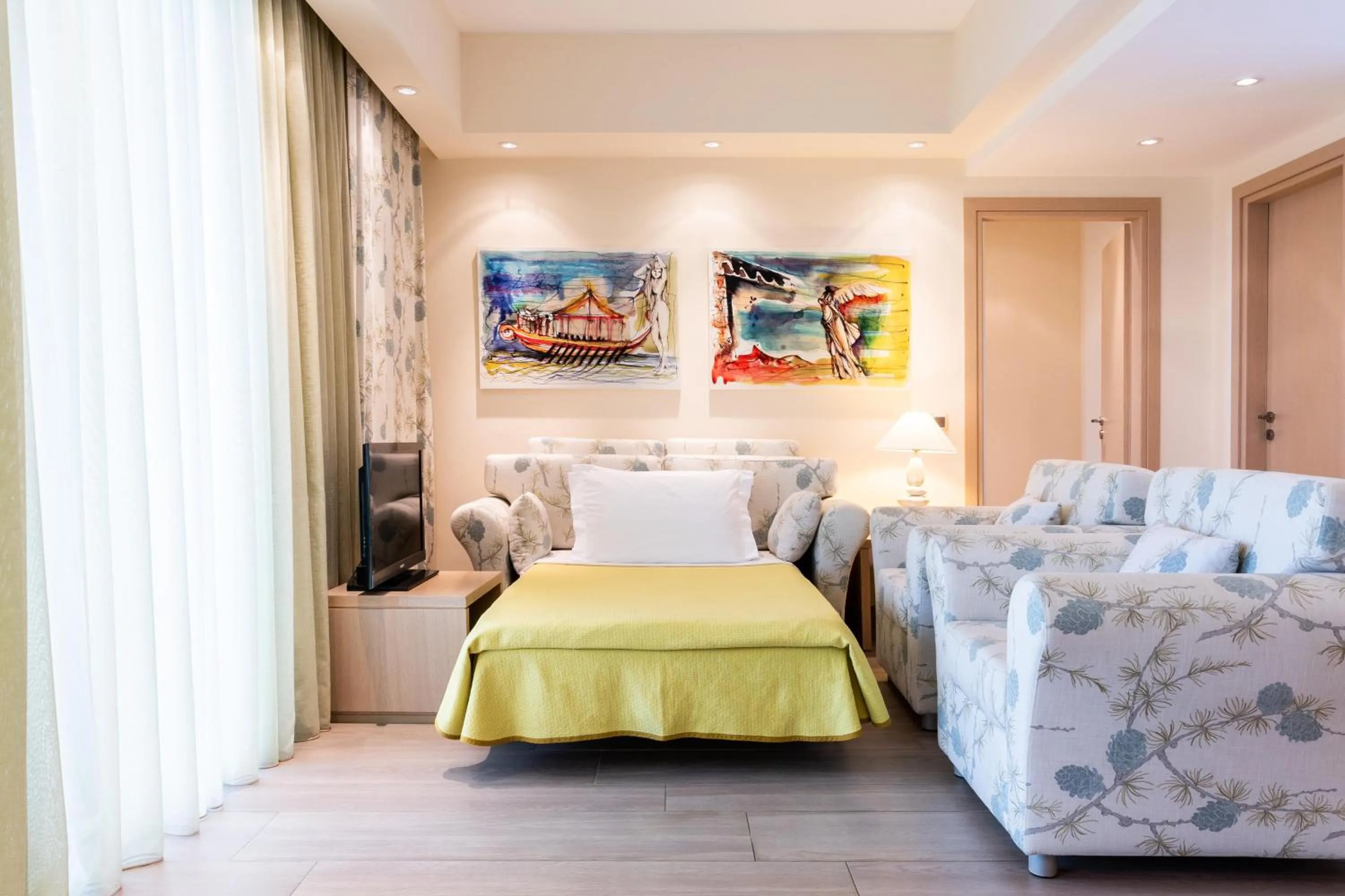 Bed in Princess Kyniska Suites