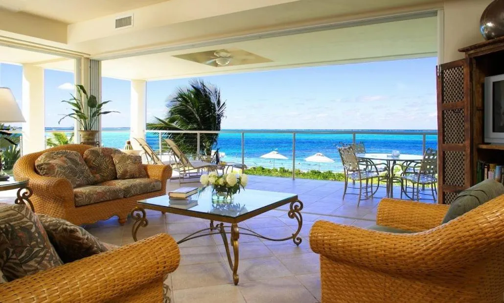 Living room in Coral Gardens on Grace Bay