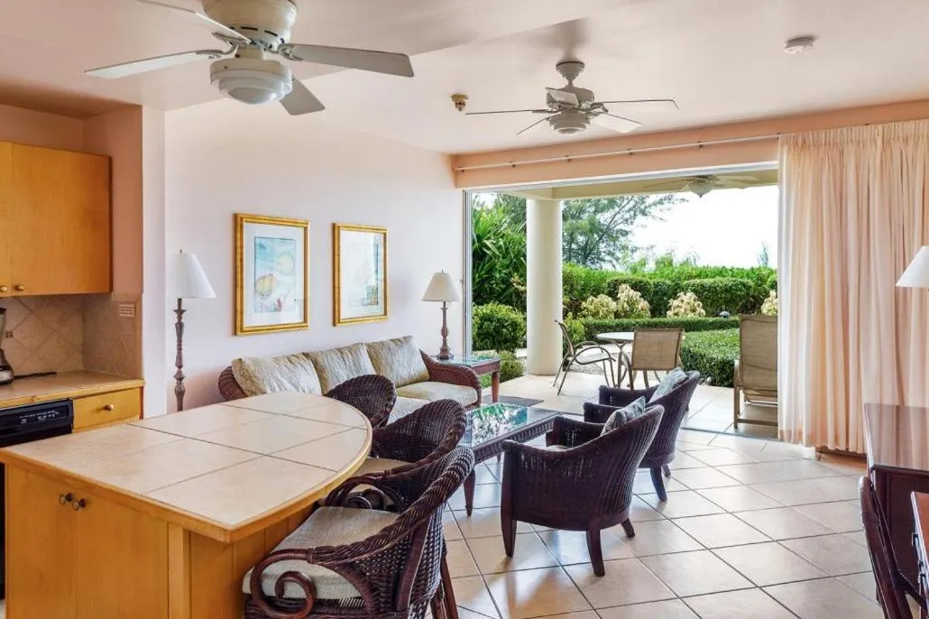 Dining area in Coral Gardens on Grace Bay