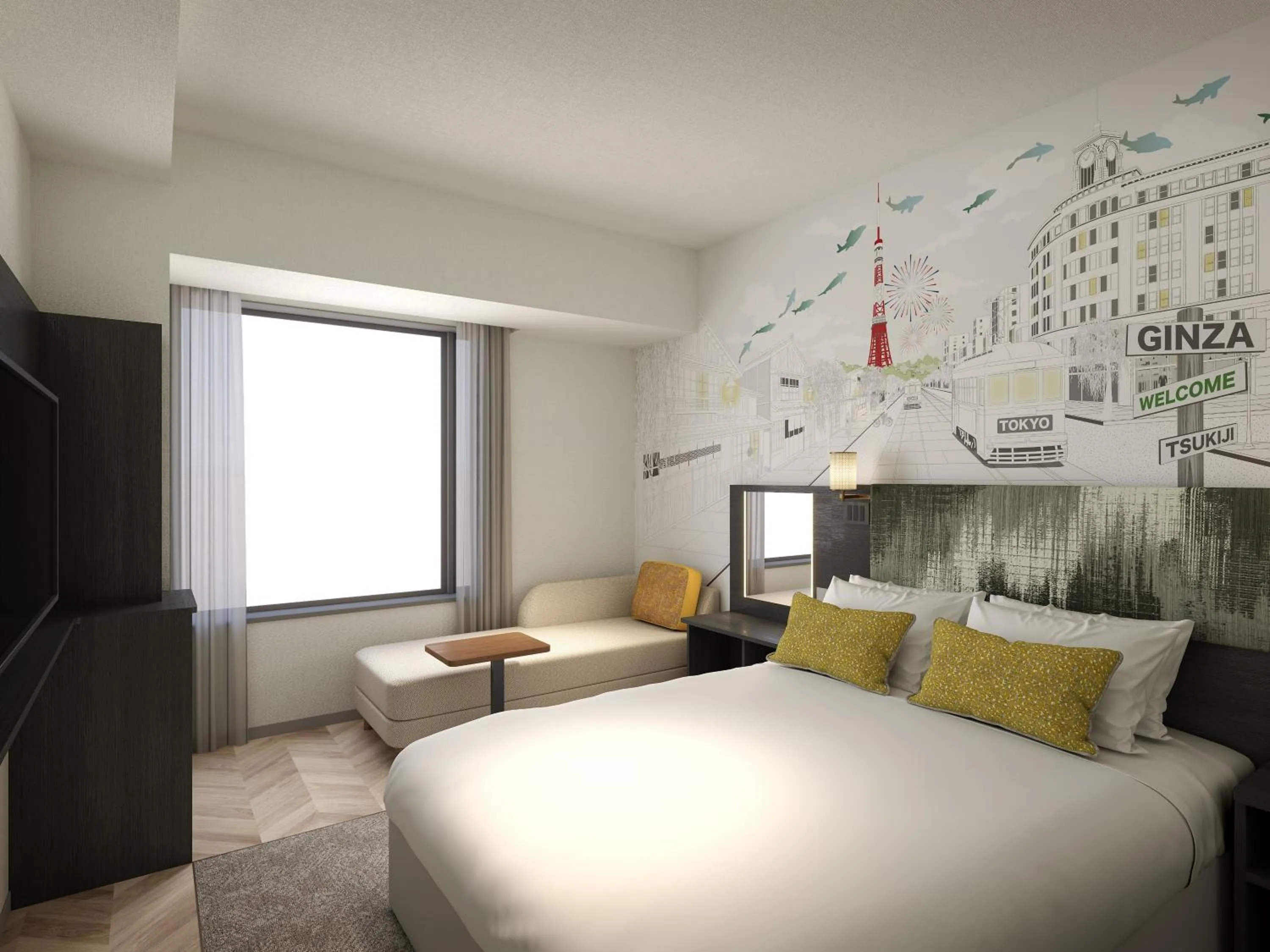 Photo of the whole room, Bed in ibis Styles Tokyo Ginza East