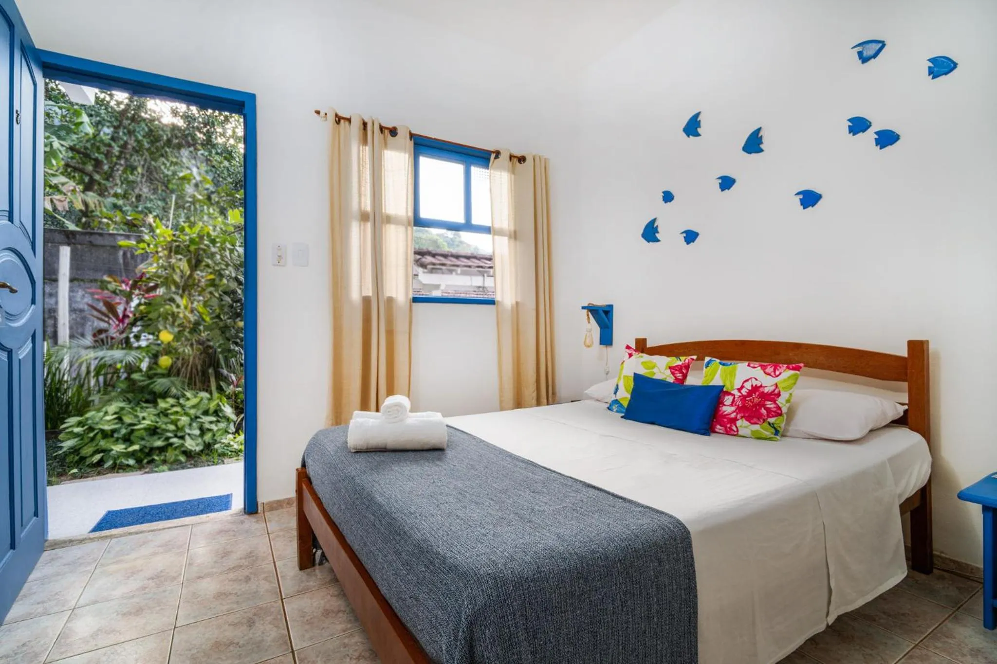 Bed in Pousada Costa Verde