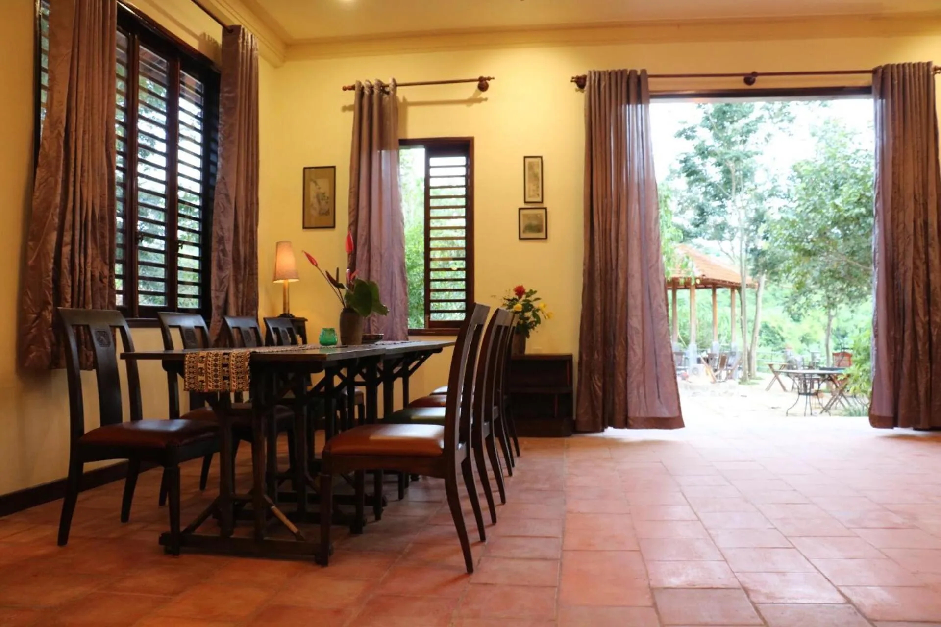 Garden view in Ivory Falls Villa