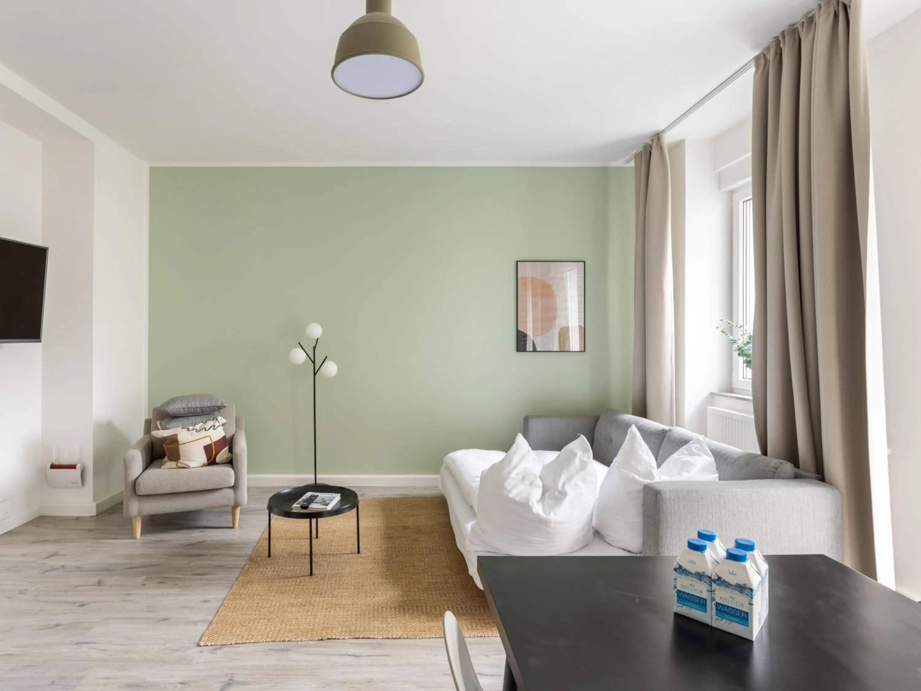 Living room in Limehome Chemnitz Hartmannstraße