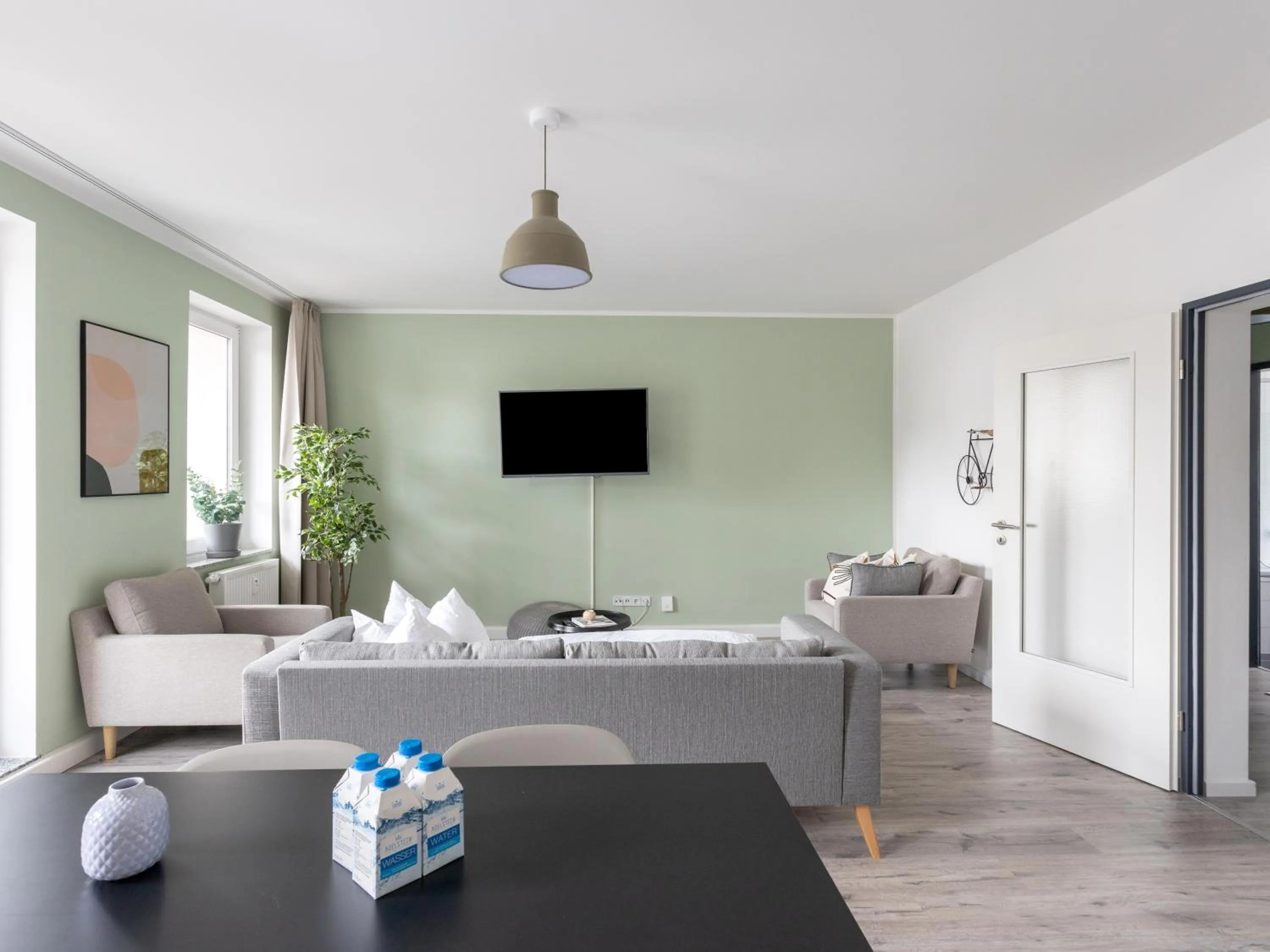 Living room in Limehome Chemnitz Hartmannstraße