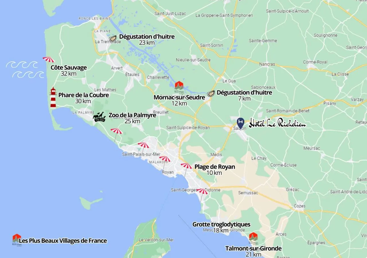 Text overlay in Logis Hotel Le Richelieu - Royan Atlantique