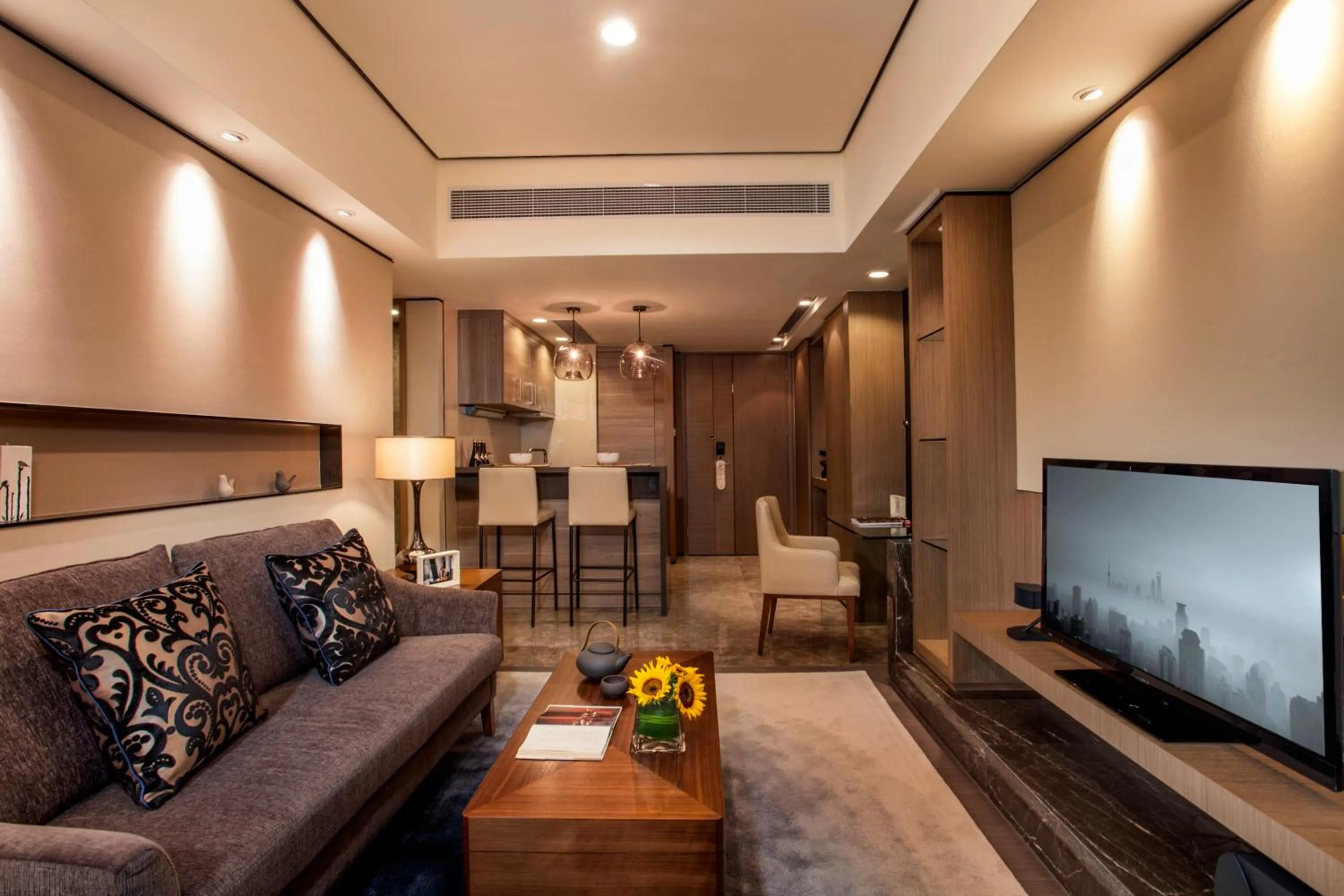 Seating area in Ascott IFC Guangzhou