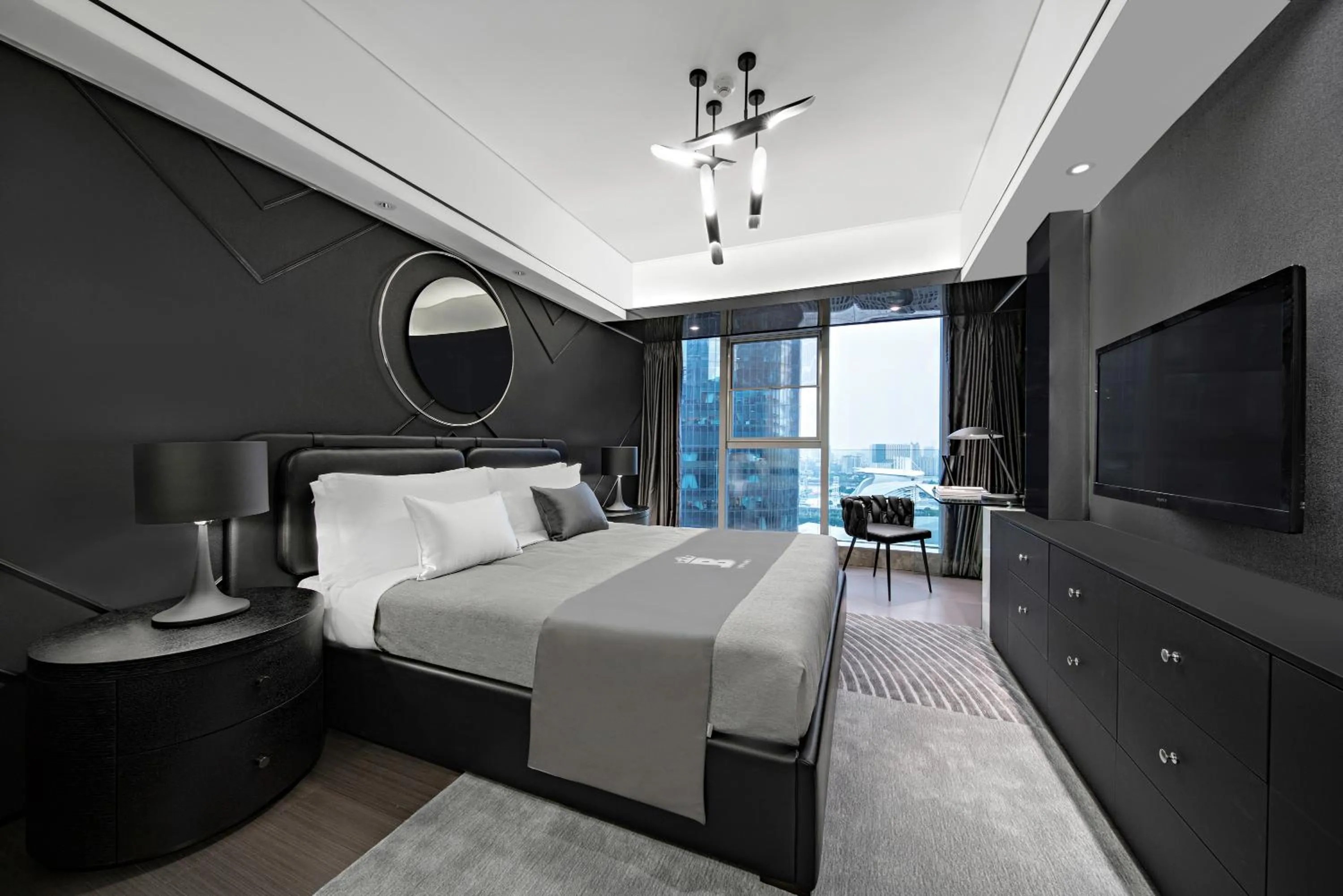 Bedroom, Bed in Ascott IFC Guangzhou