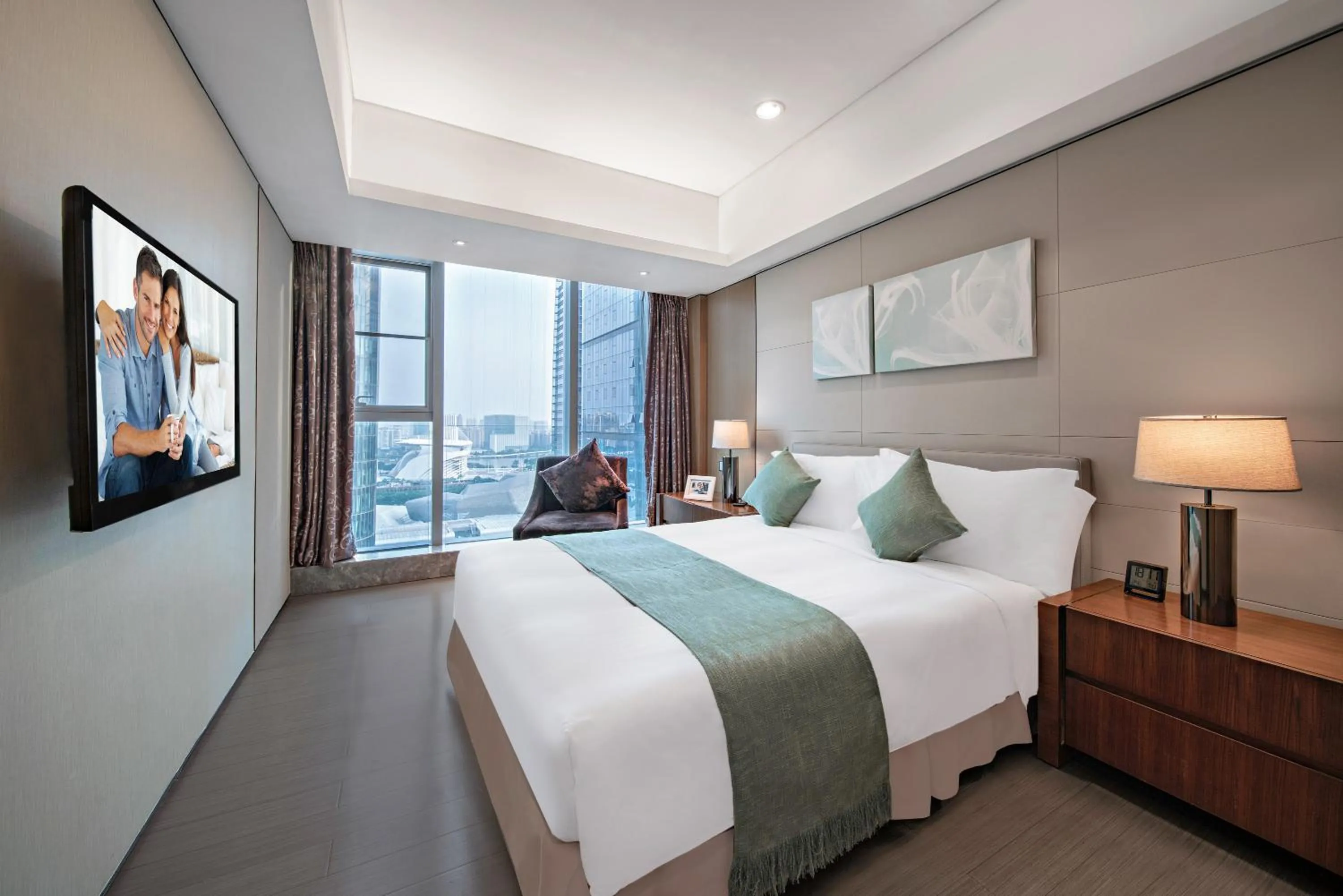 Bedroom, Bed in Ascott IFC Guangzhou