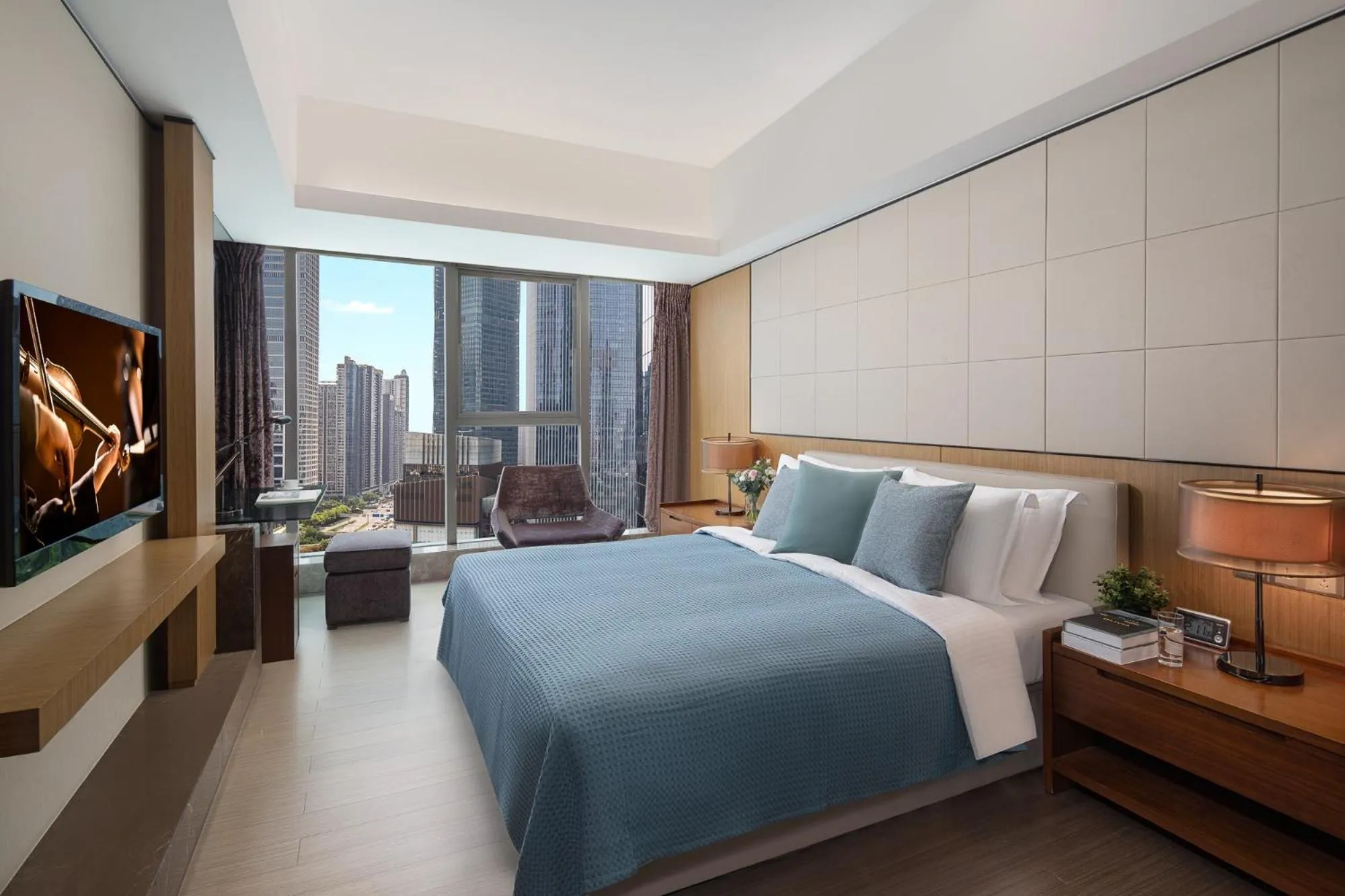 Bedroom, Bed in Ascott IFC Guangzhou