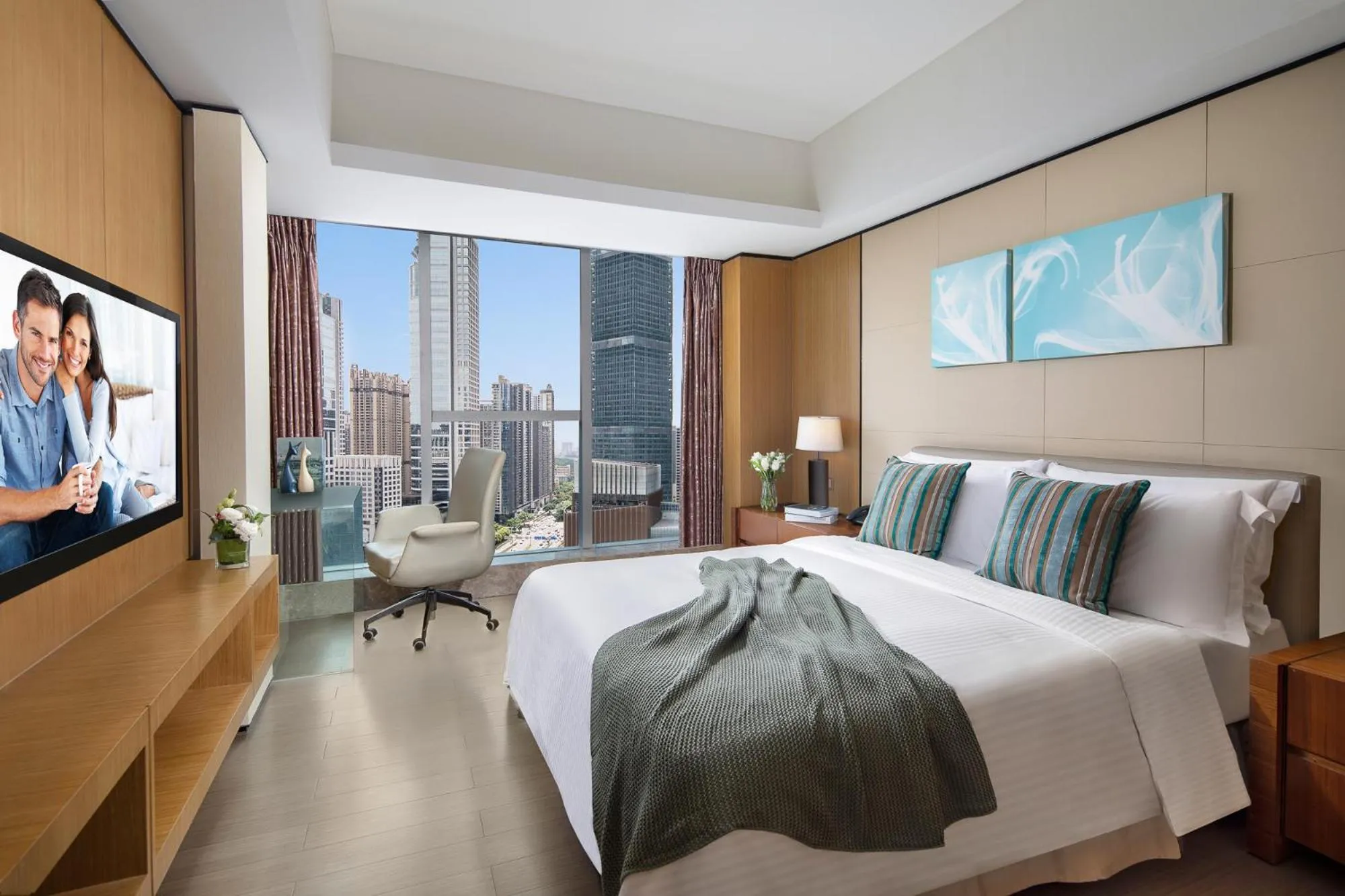 Bedroom, Bed in Ascott IFC Guangzhou