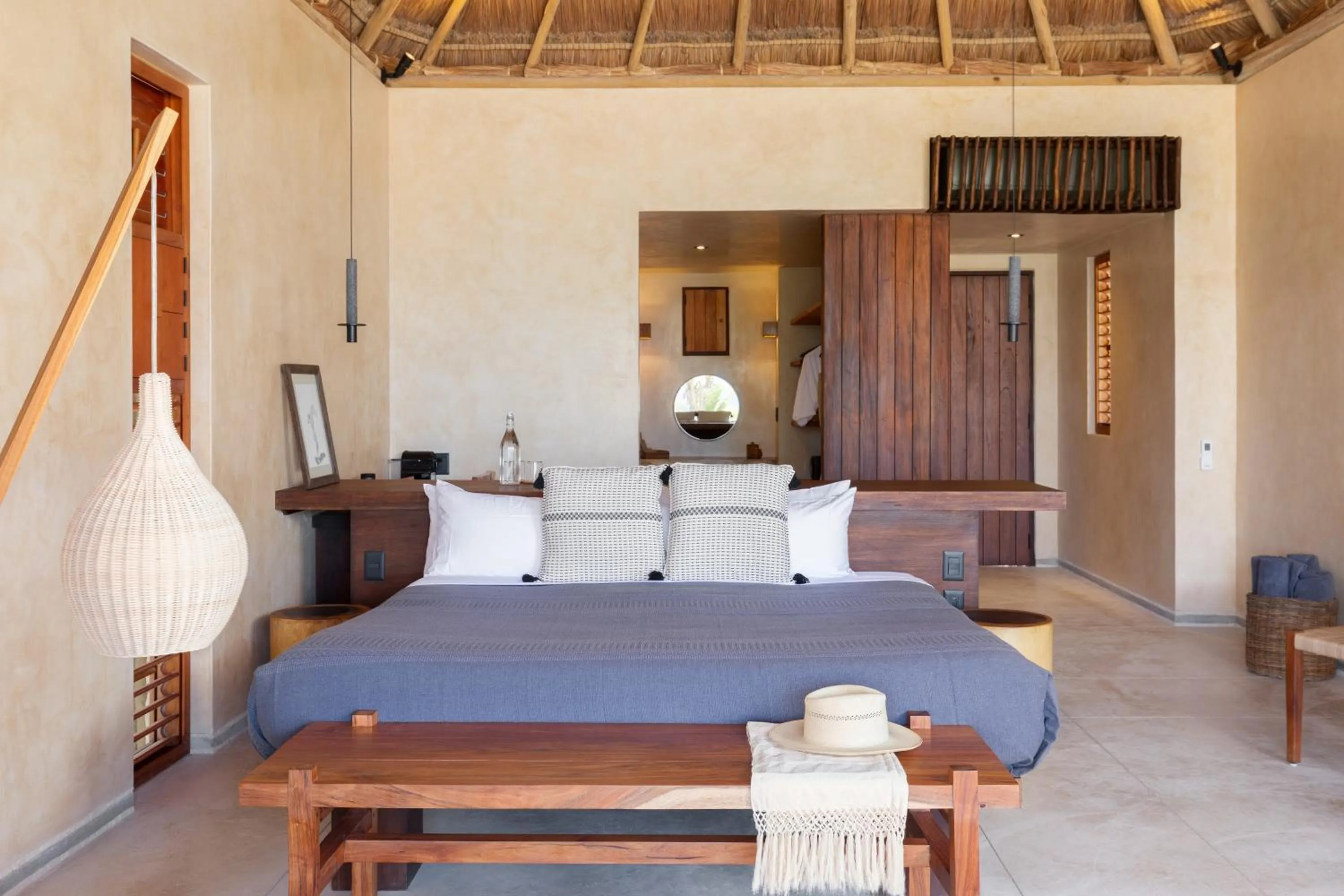 Bed in Hotel Ma'xanab Tulum