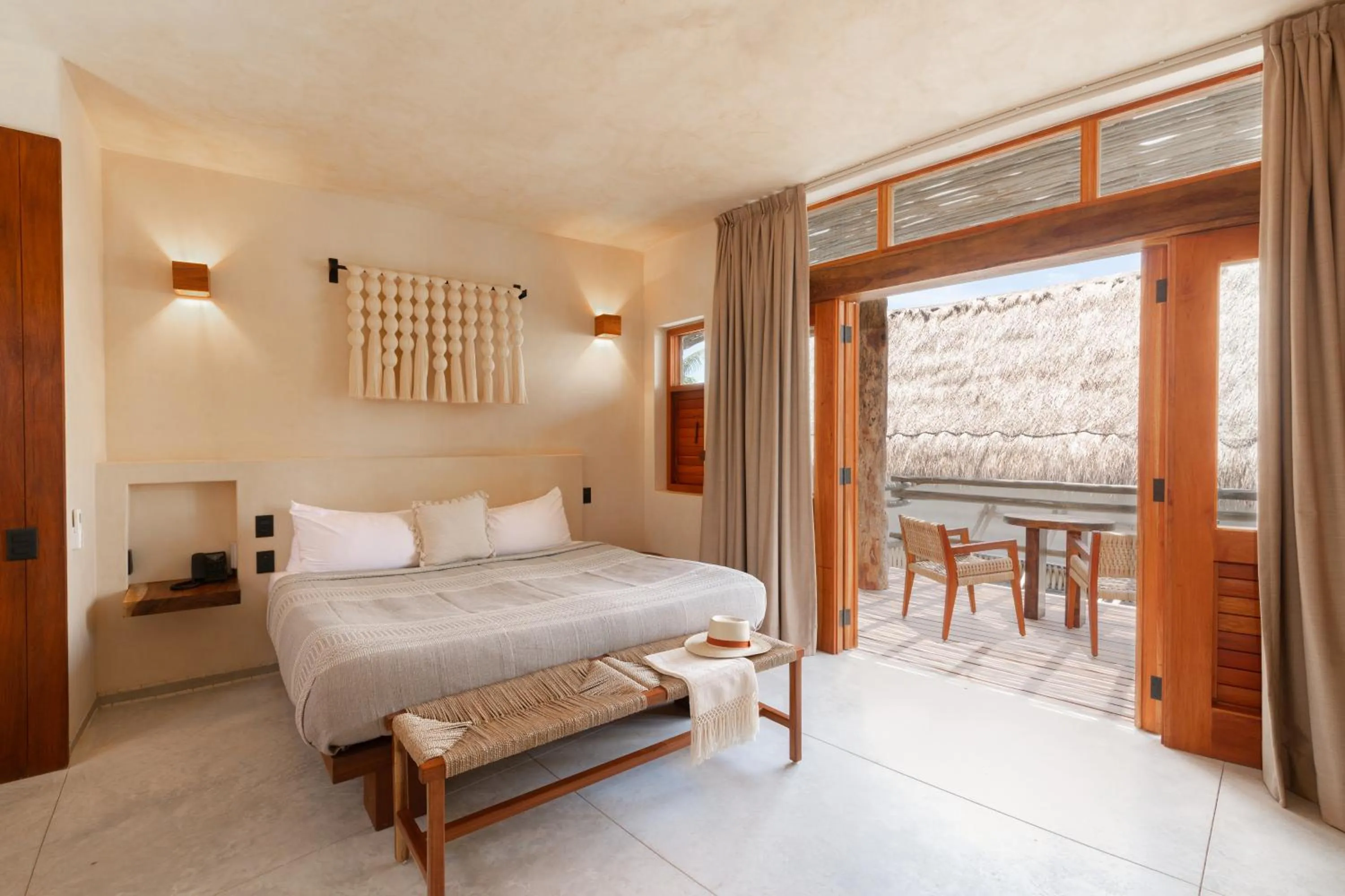 Balcony/Terrace, Bed in Hotel Ma'xanab Tulum