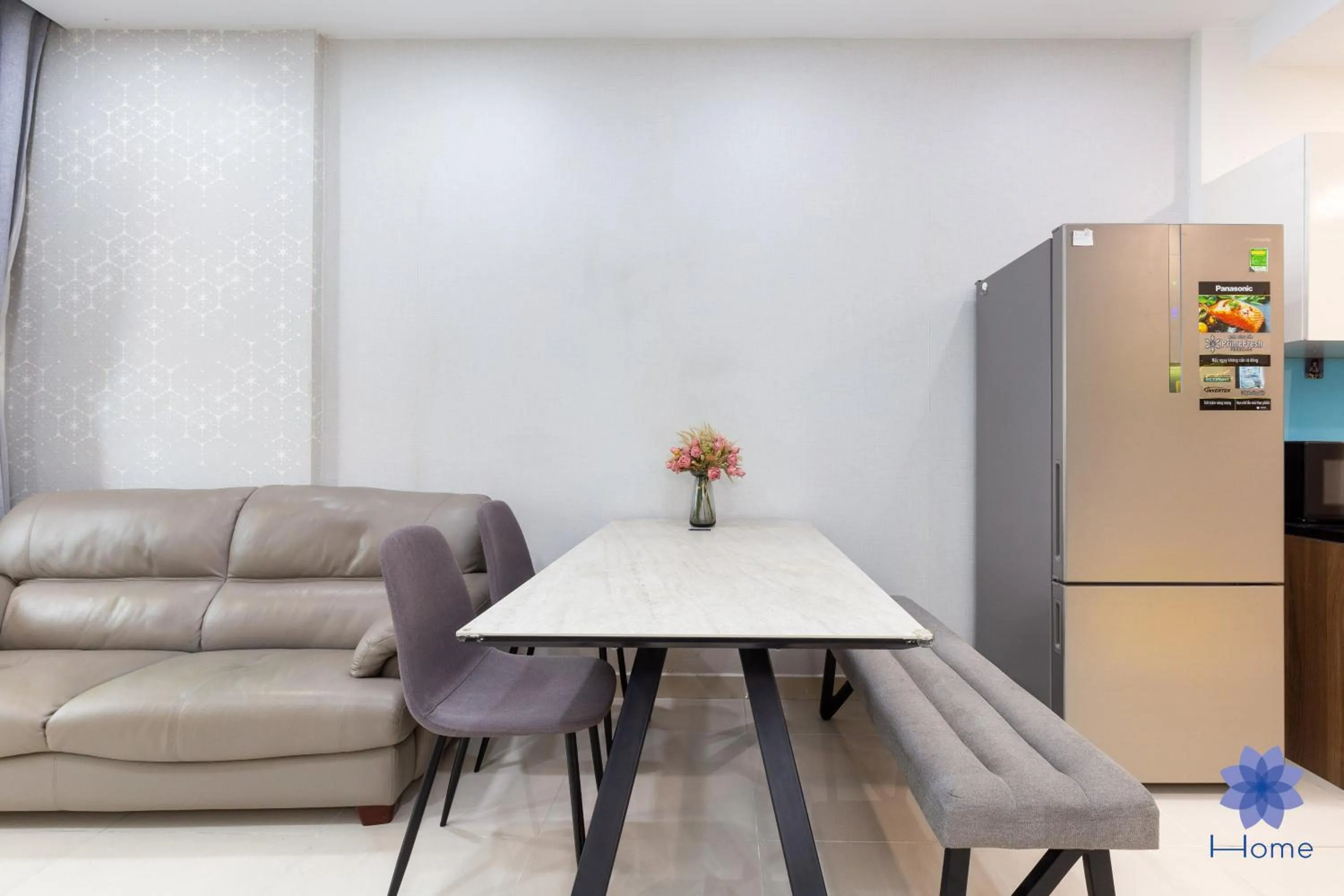 Living room in iHome Furnished Apartments with Free Gym & Pool, Airport Pick-Up Service